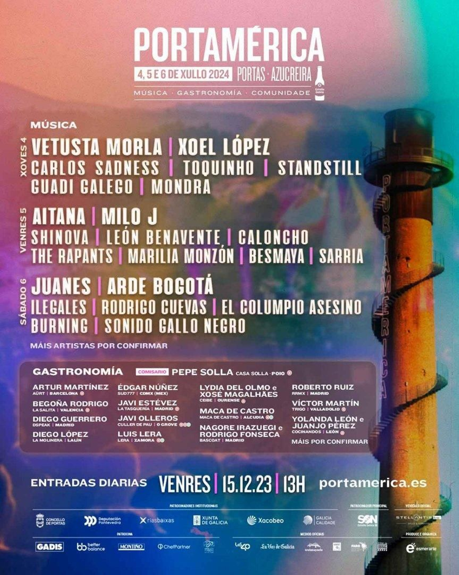 Cartel festival de música de Portamérica