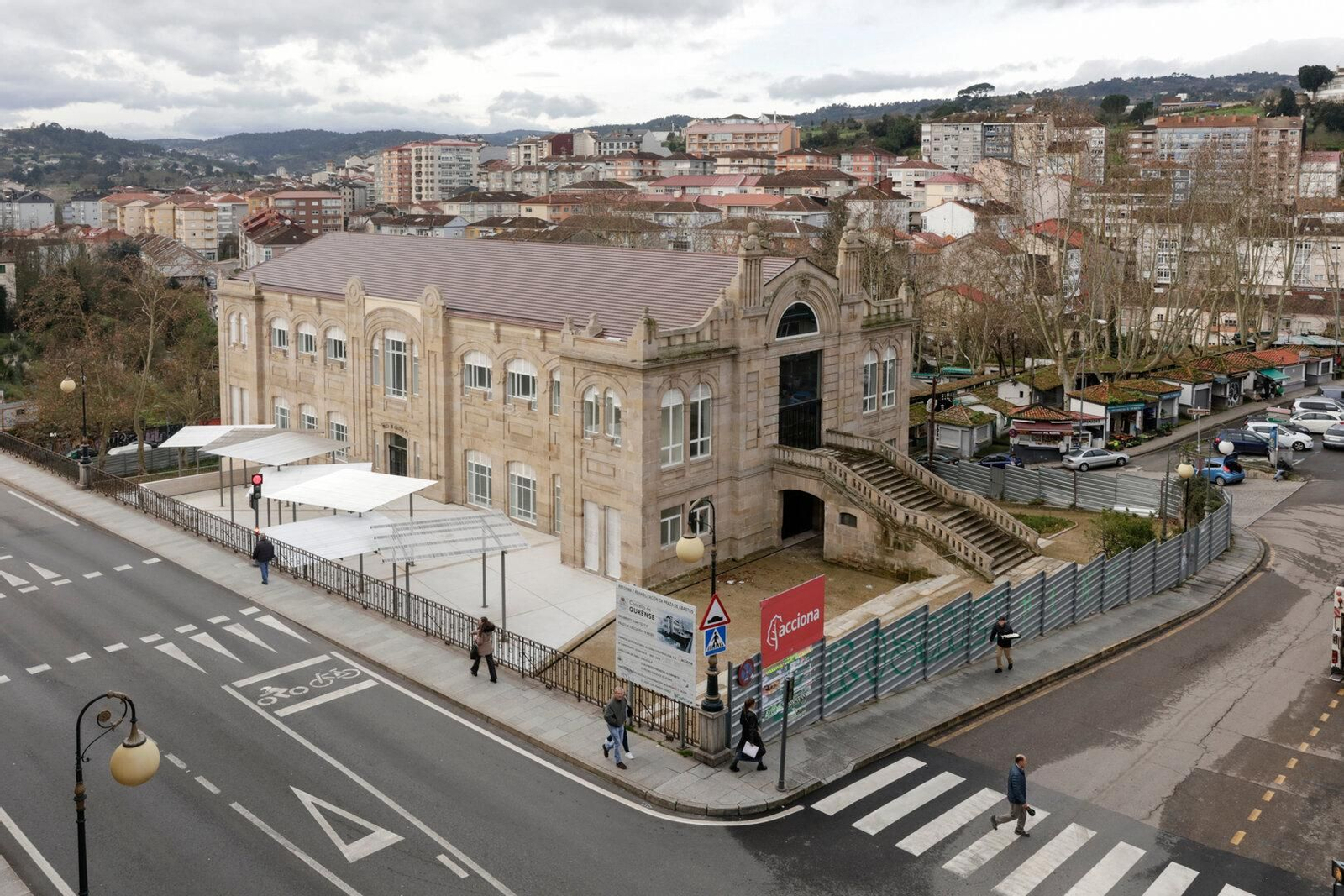La Plaza de Abastos de Ourense a vista de pájaro.