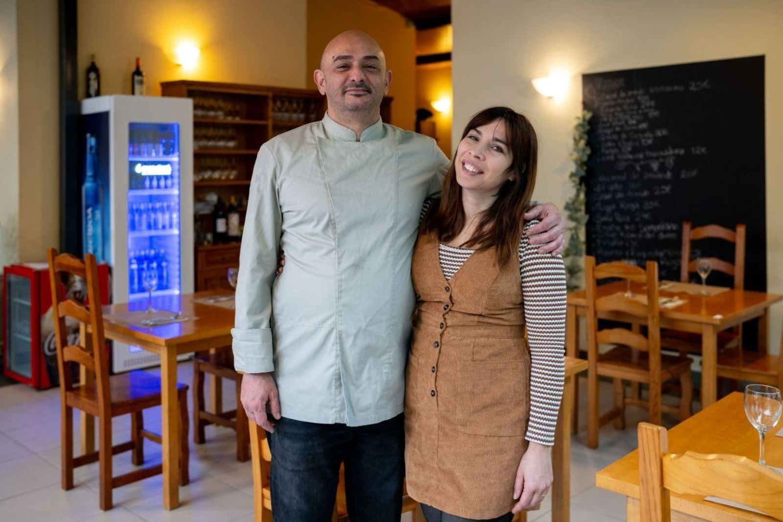 André Bichara, responsable de cocina, y Elinana De Luca, gerente de A Loureira do Miño.