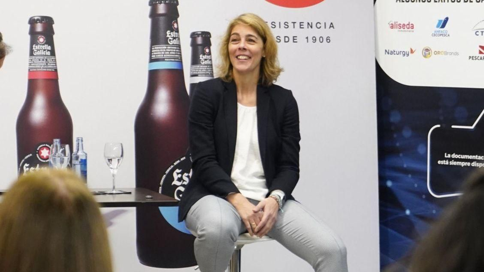 La técnica cordobesa sonríe en un momento del acto de ayer, celebrado en privado con 30 personas.