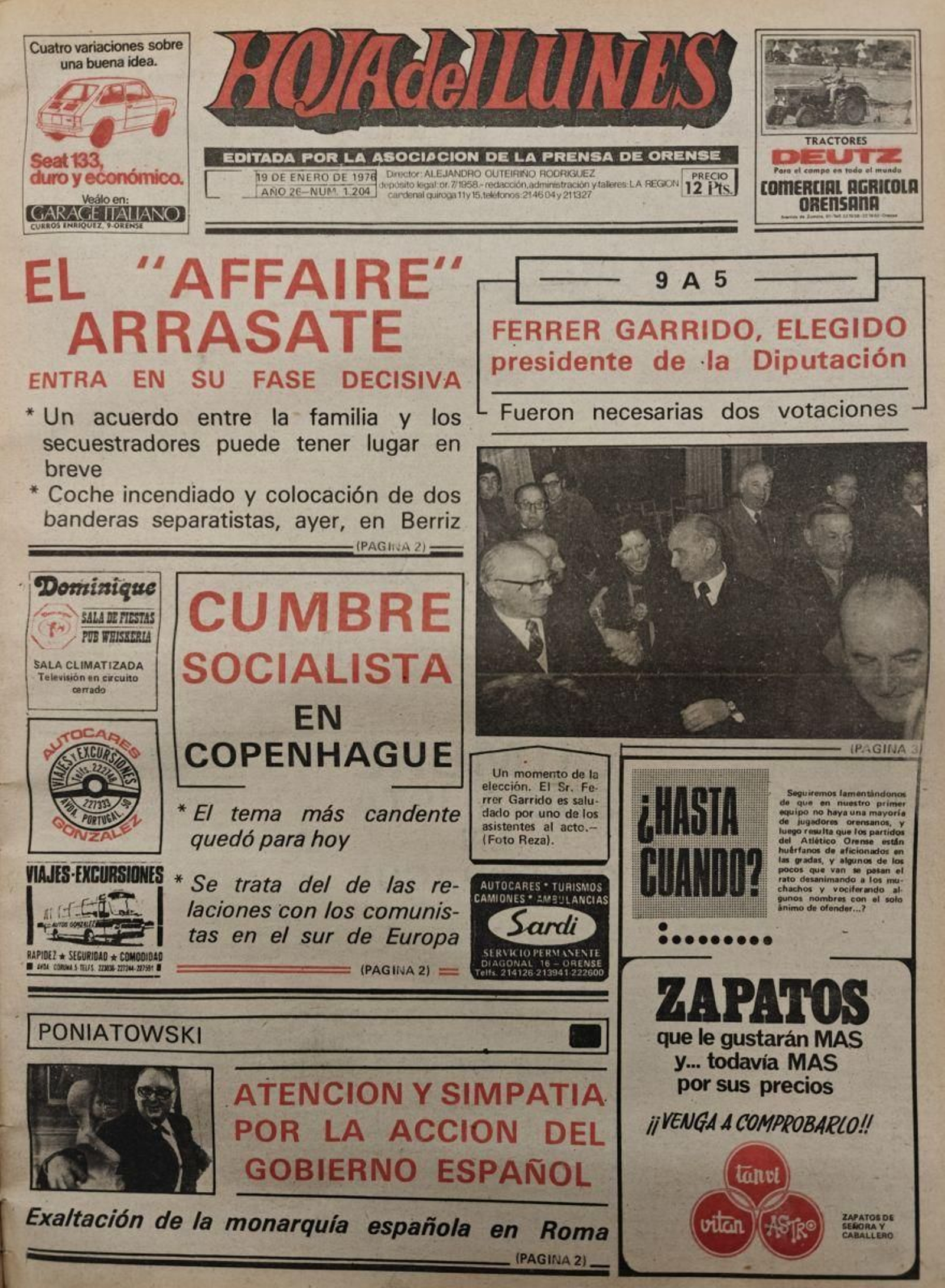 Primera página de 1976.