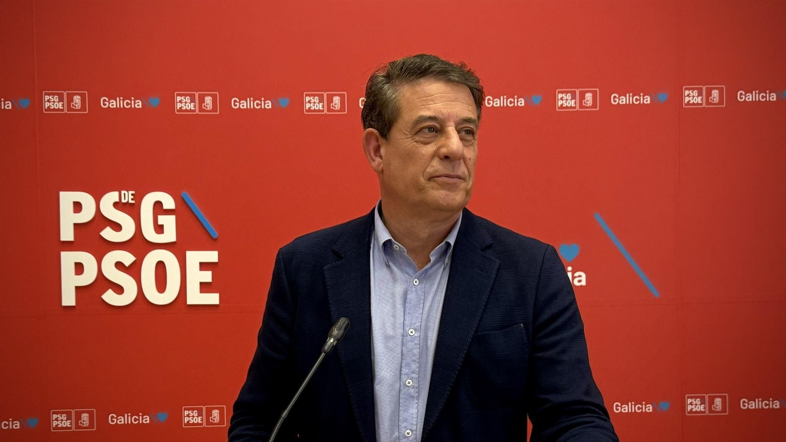 El secretario xeral del PSdeG y portavoz parlamentario, José Ramón Gómez Besteiro