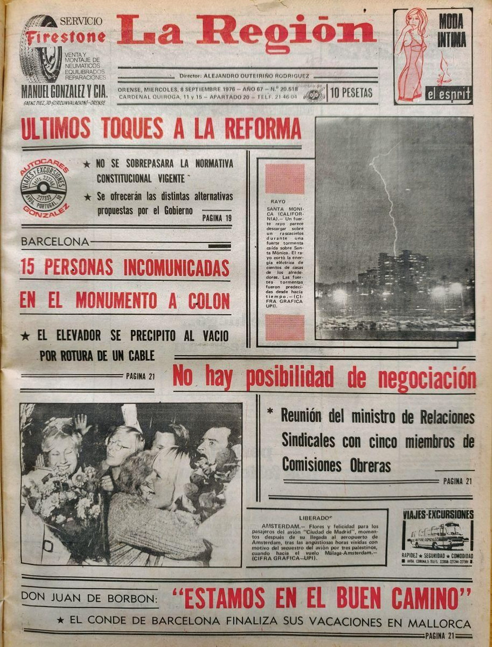 PRIMERA PÁGINA DE LA REGIÓN DE 1976