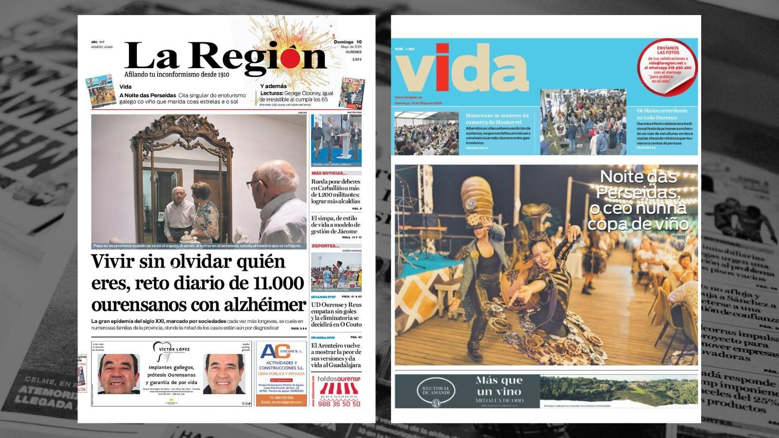 La portada de La Región de etse domingo.
