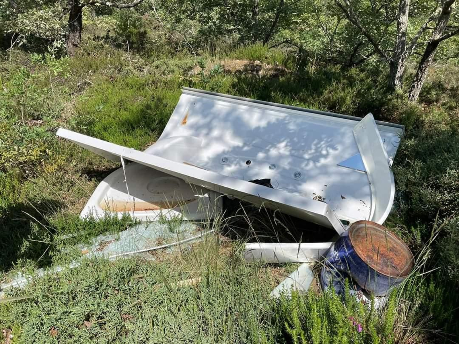 Basura en los montes de Sandiás