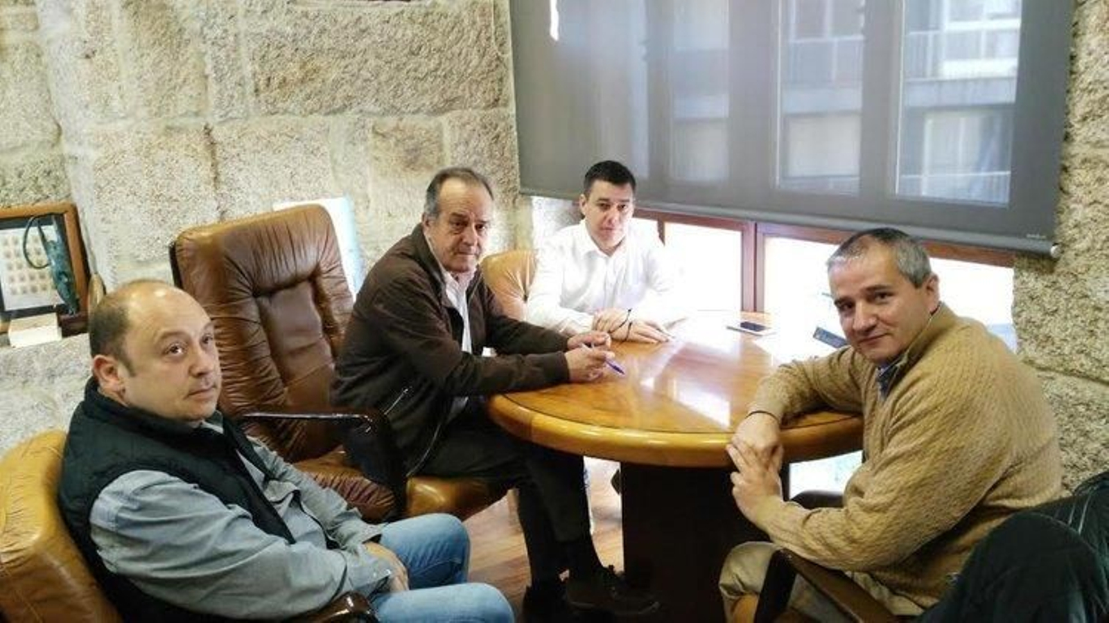 Cándido González, José Antonio Álvarez, Francisco Fumega e Adolfo Nogueira.