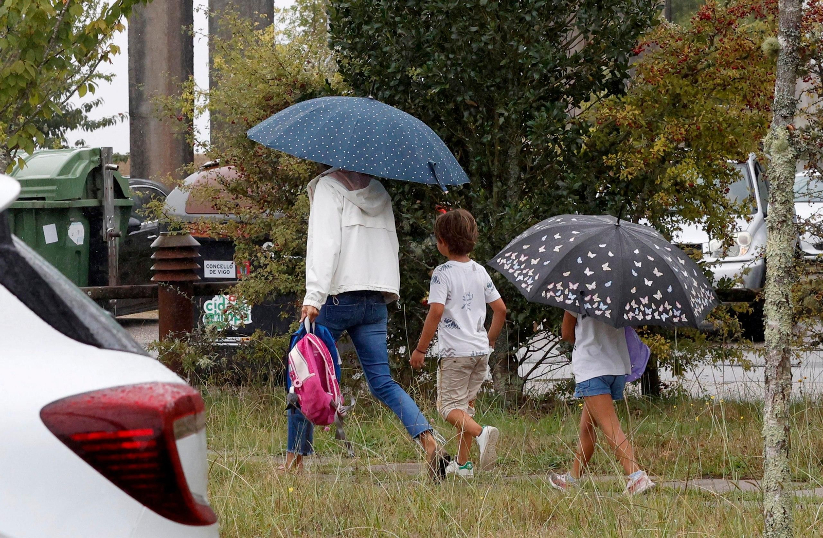 Lluvias ayer en Vigo, las primeras del mes