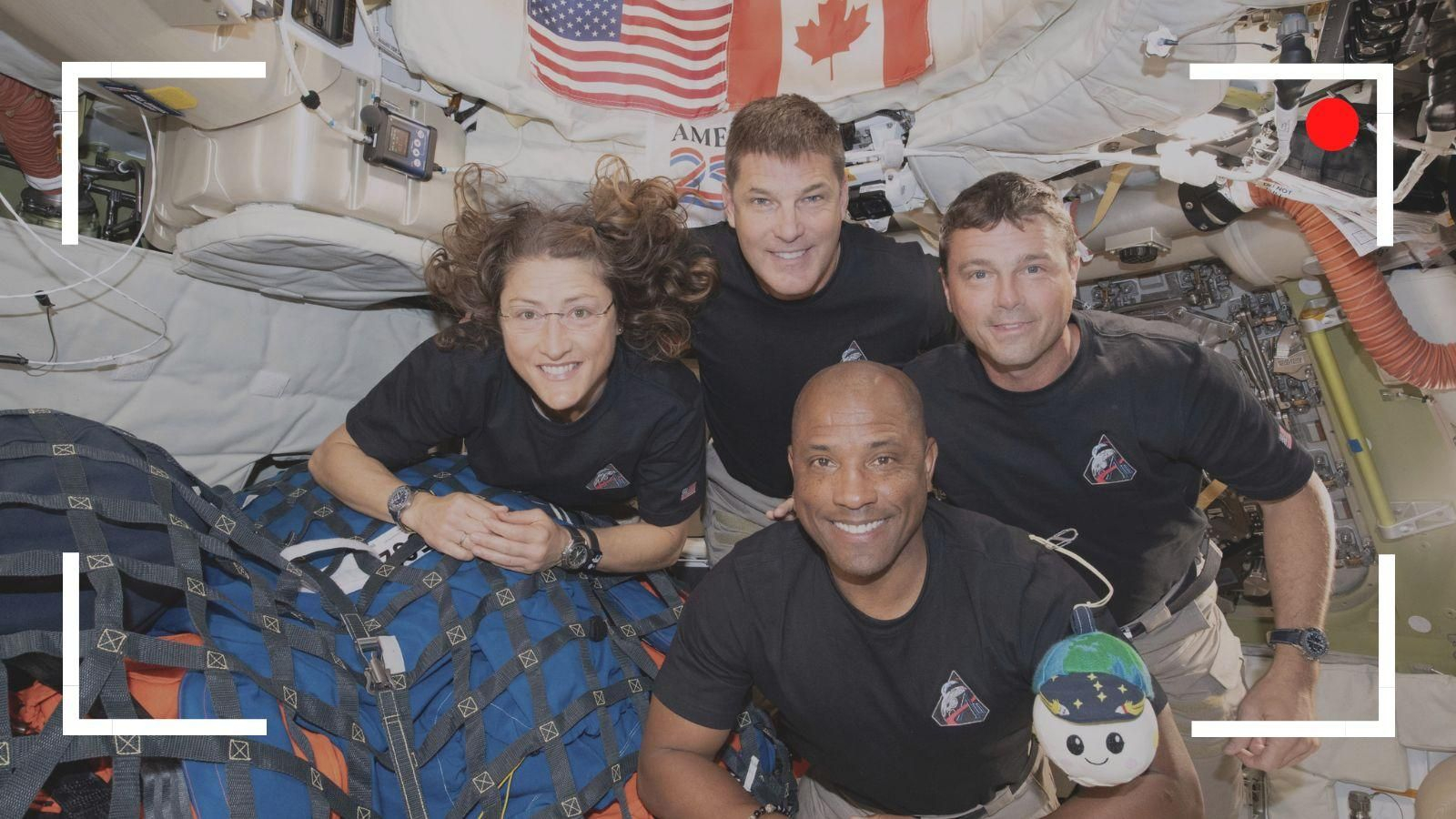 Los cuatro astronautas que estuvieron a bordo de la nave Orión durante diez días.