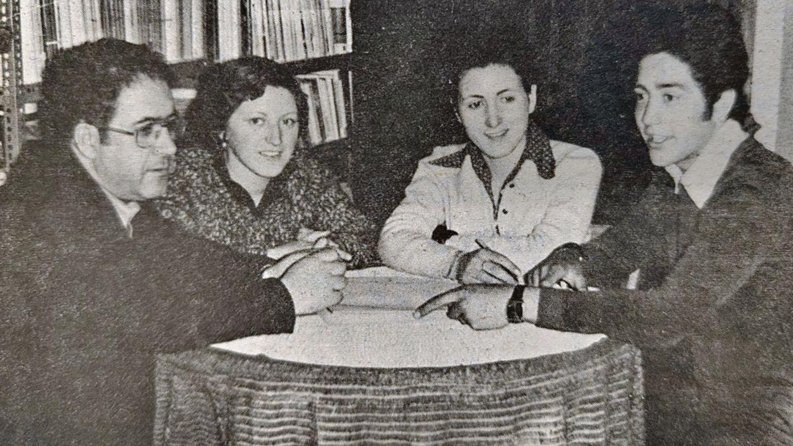 Aurelio Grande, Josefa Ledo, María José Campos y Paulino Rodríguez.