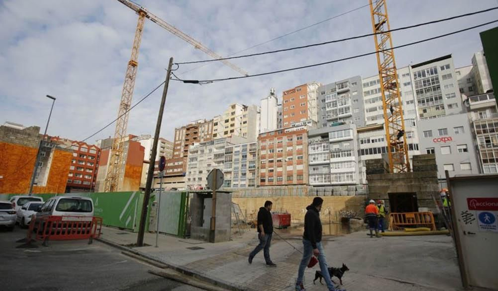 Una de las nuevas promociones de vivienda nueva que se está construyendo en Vigo.
