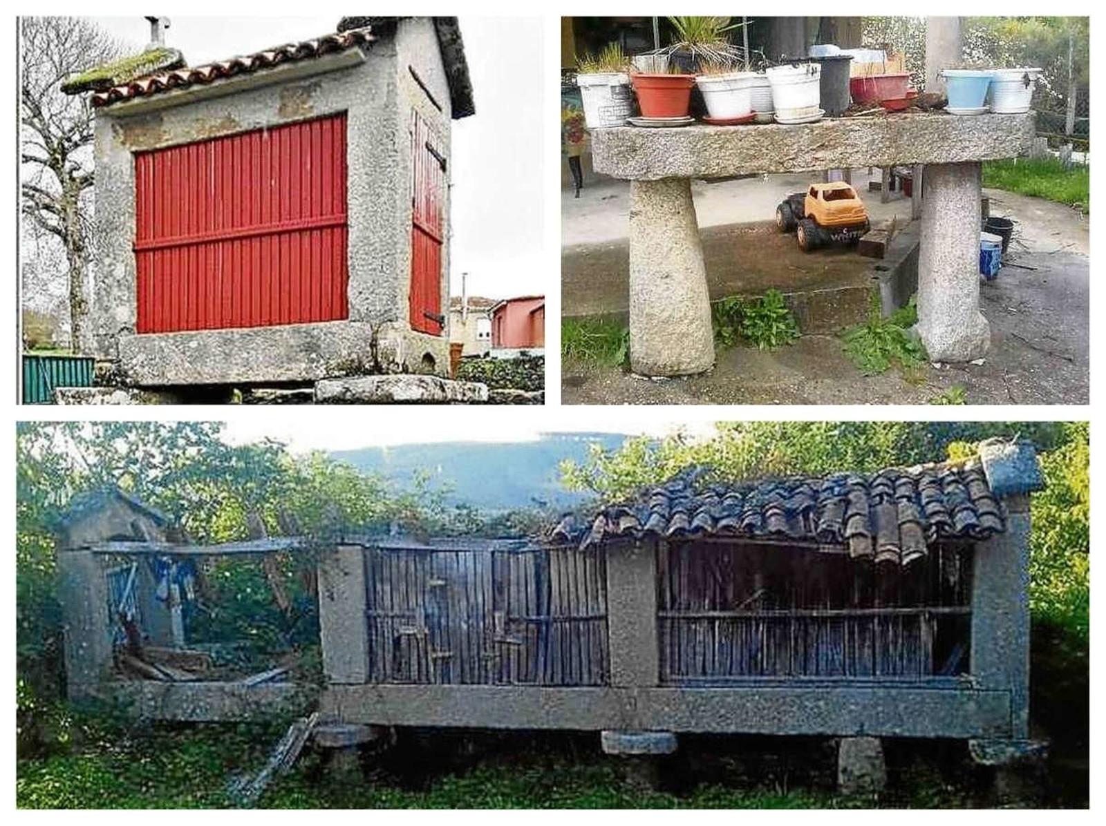 Varios hórreos en venta en la provincia.