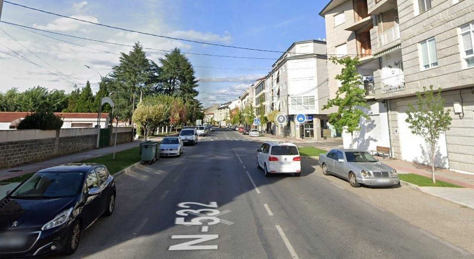 Avenida de Portugal, en Verín, donde tuvo lugar el accidente