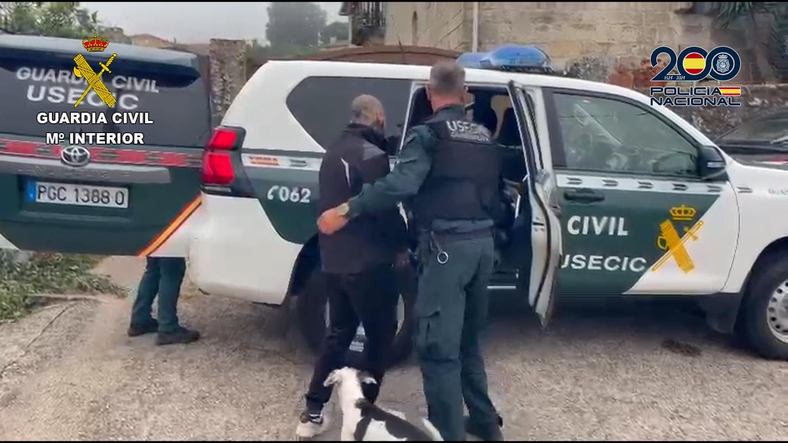 Uno de los detenidos por atracar sucursales bancarias en el área de Vigo.