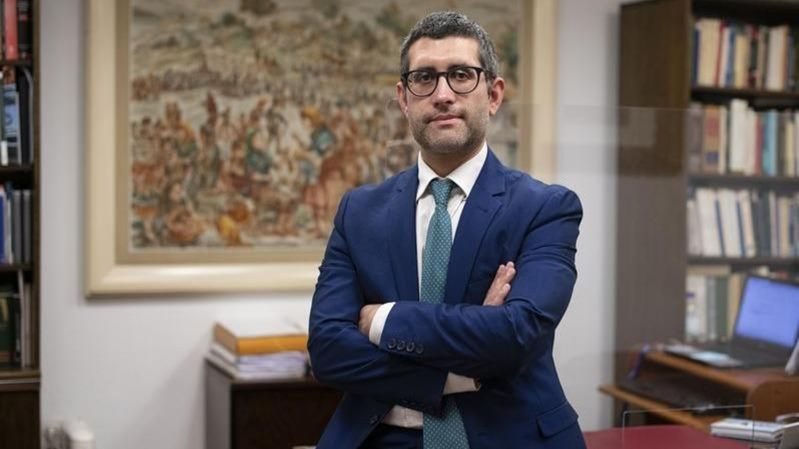 Javier González, en su despacho de Atrio Abad Abogados (XESÚS FARIÑAS).