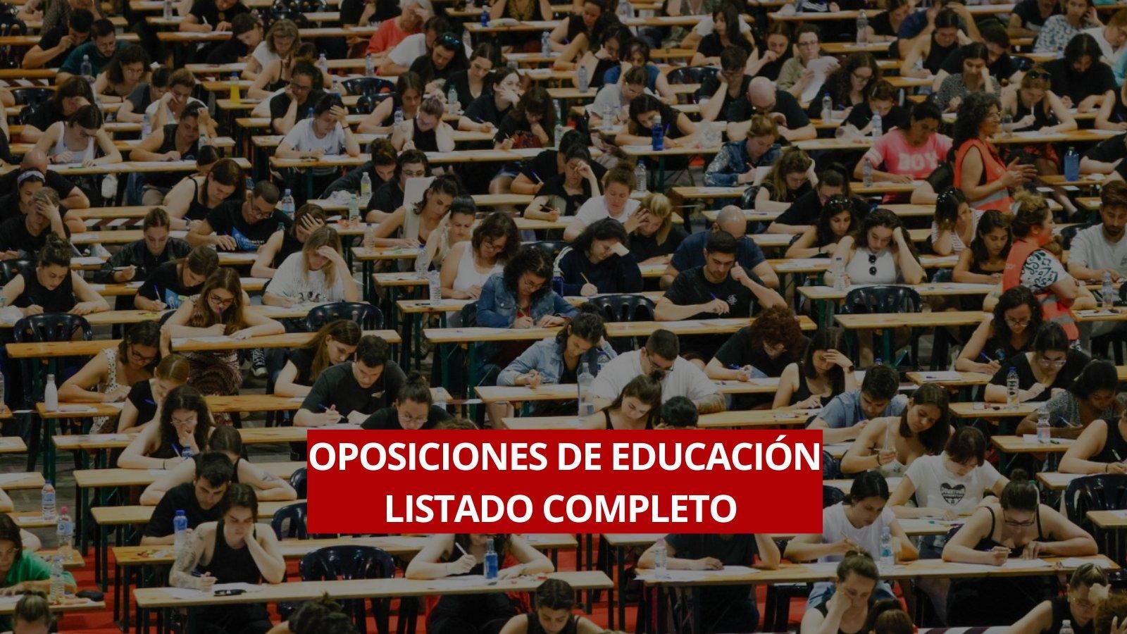 Oposiciones de educación: listado completo y plazas por especialidad
