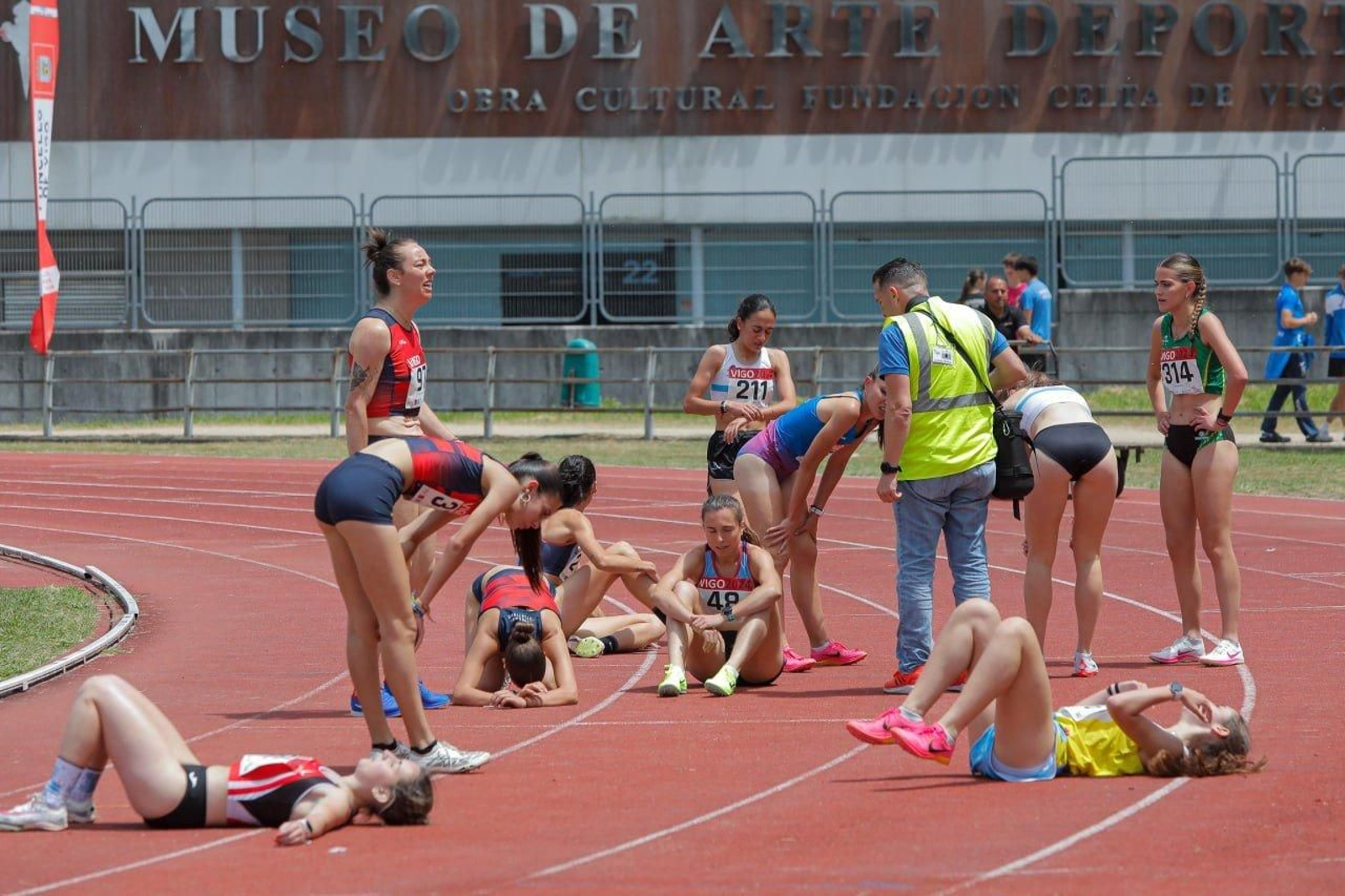 Campeonato Gallego de atletismo, en la pista de Balaídos.