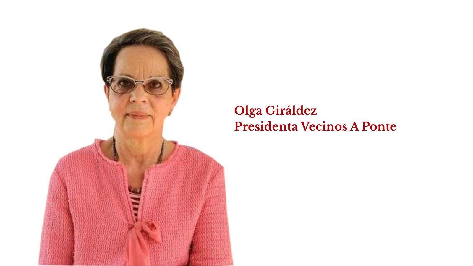Olga Giráldez, presidenta Vecinos A Ponte.