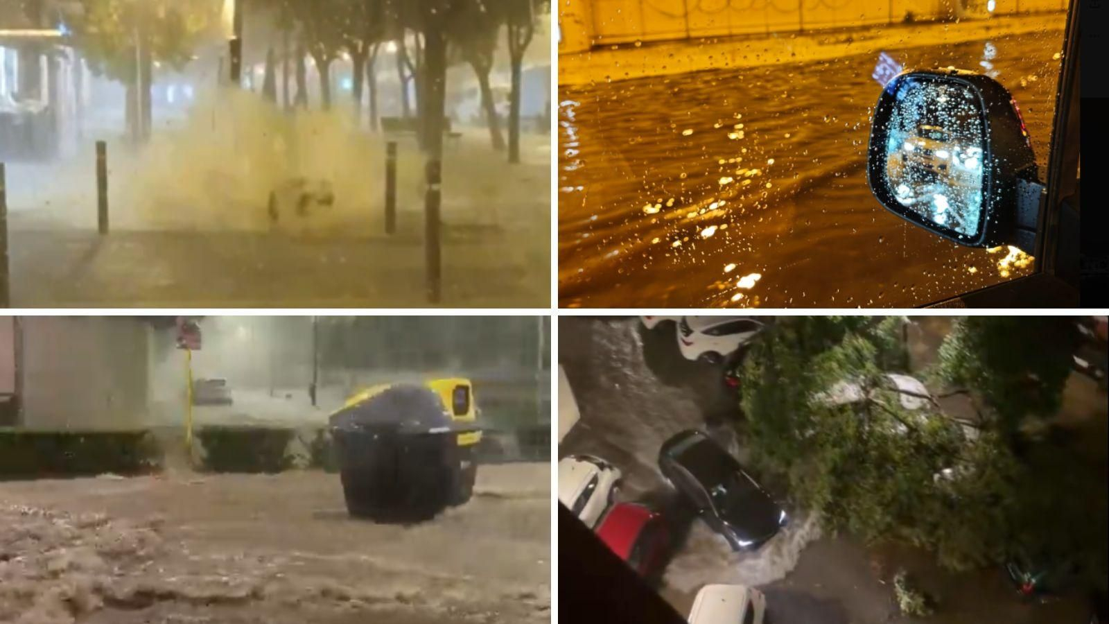 Las imágenes del temporal que dejan inundaciones y riadas en el este de España.