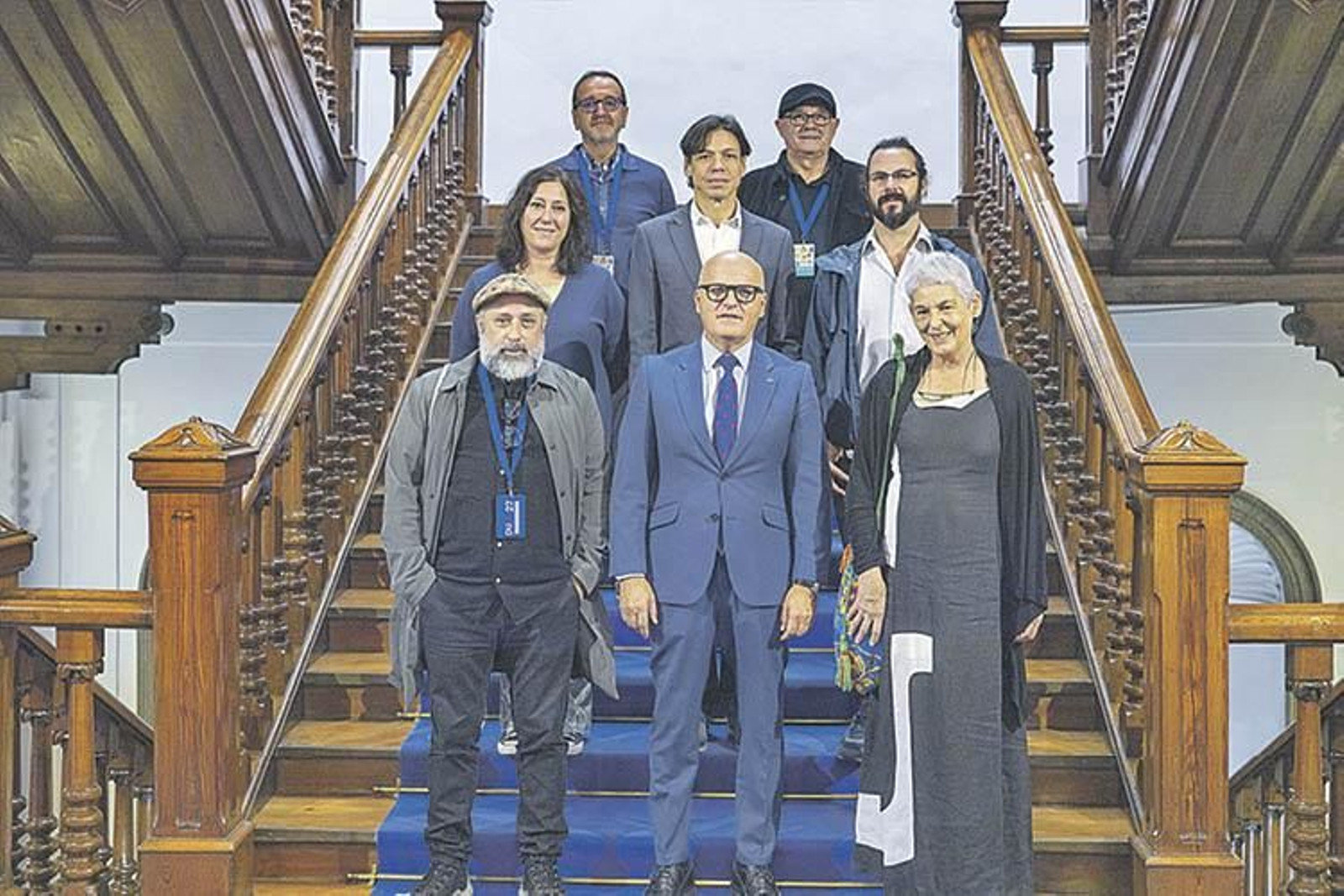 El jurado del OUFF, con el presidente de la Diputación, Manuel Baltar.