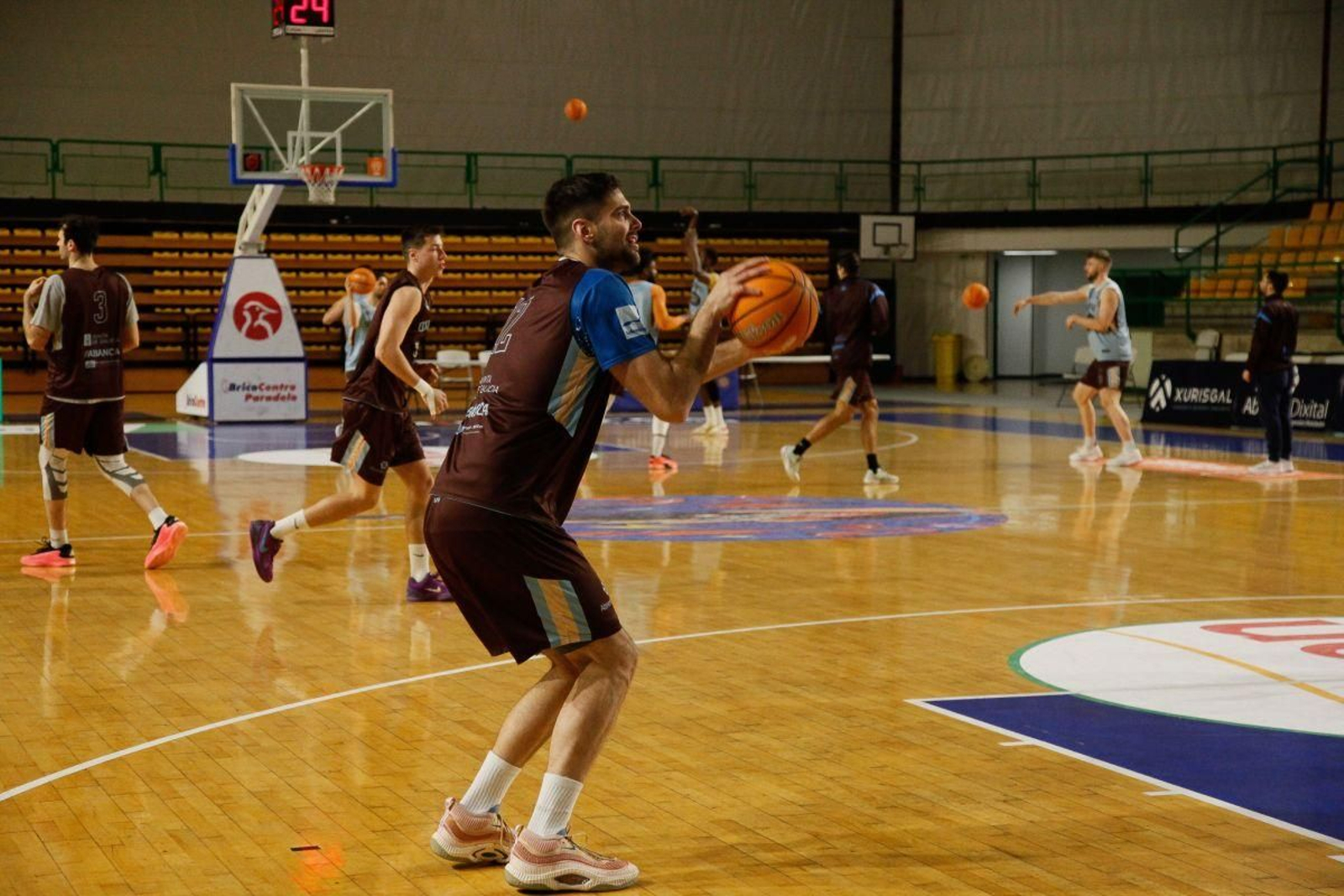 Samu Rodríguez, que regresa al equipo tres meses y medio después, en un entrenamiento.