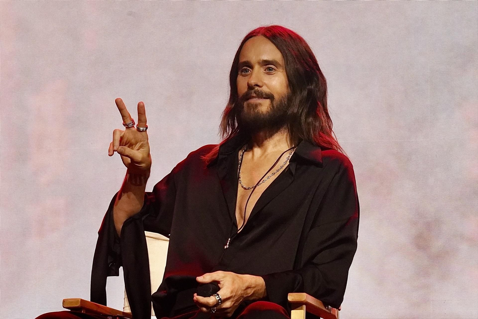 Jared Leto en la presentación de una película