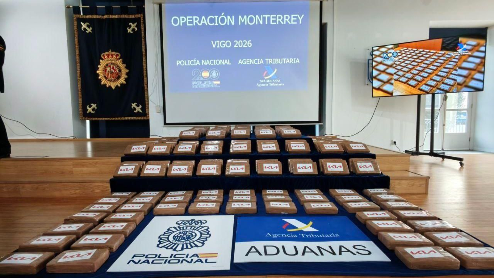 Cocaína incautada en el Puerto de Vigo.