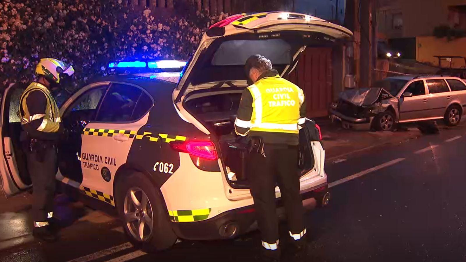 La policía en el lugar de los hechos.