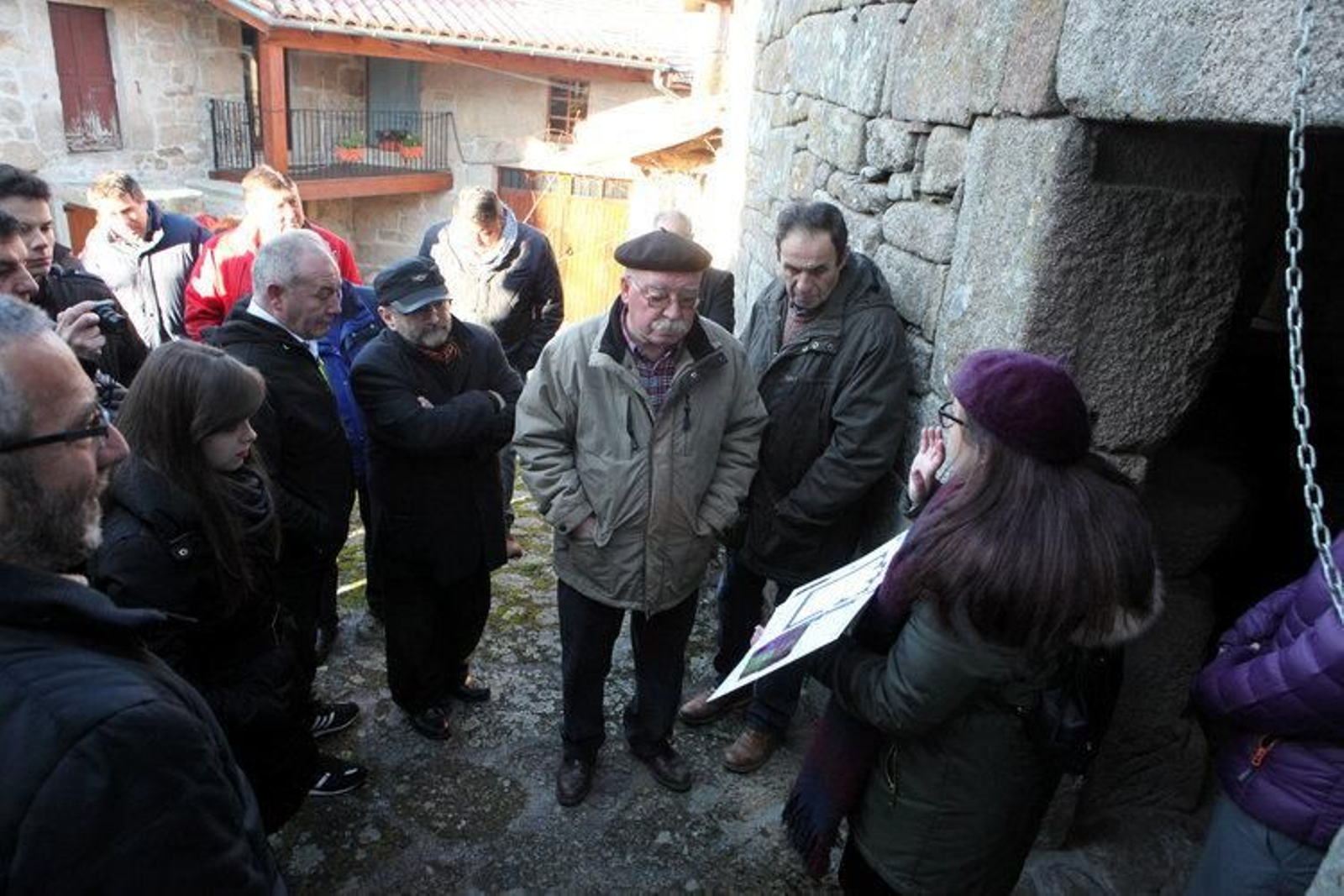 Un momento do roteiro que se desenvolveu por Santa Eufemia de Ambía