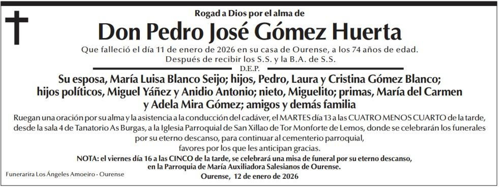 Las despedidas de este lunes en La Región