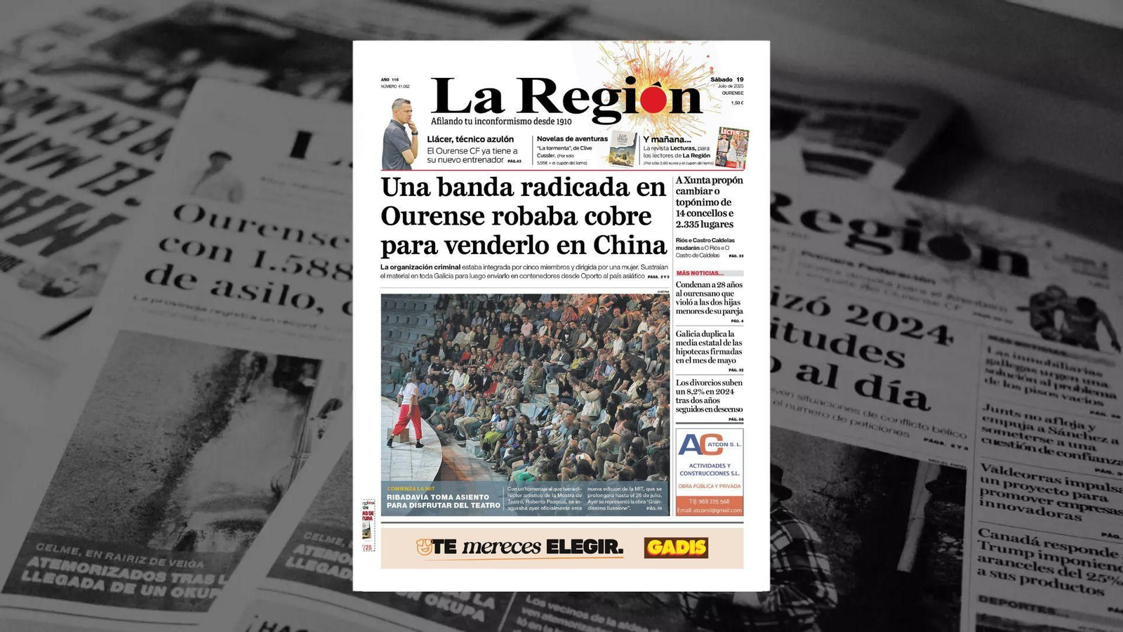 La portada de La Región