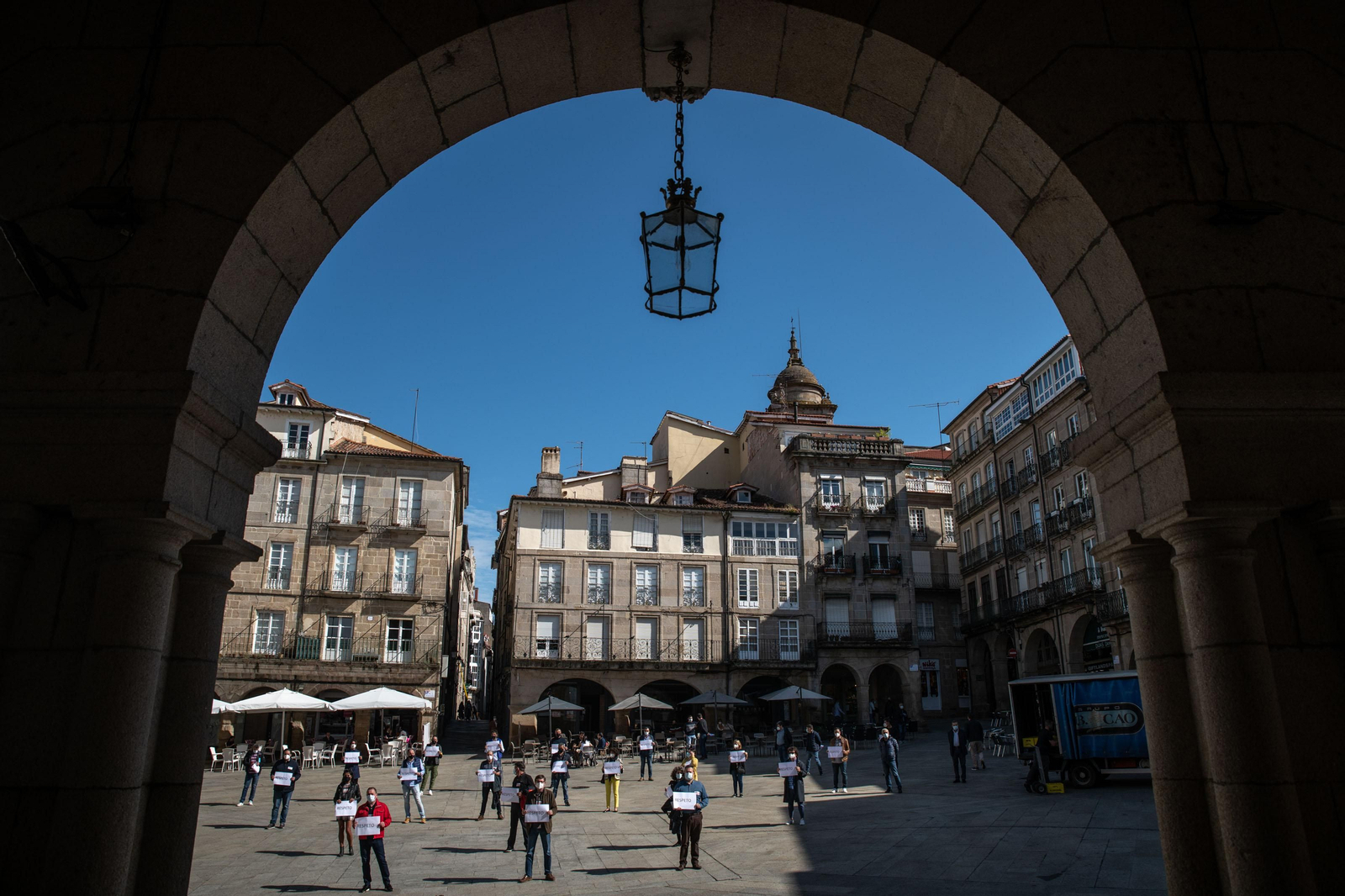 Concentración de protesta trabajadores del concello.