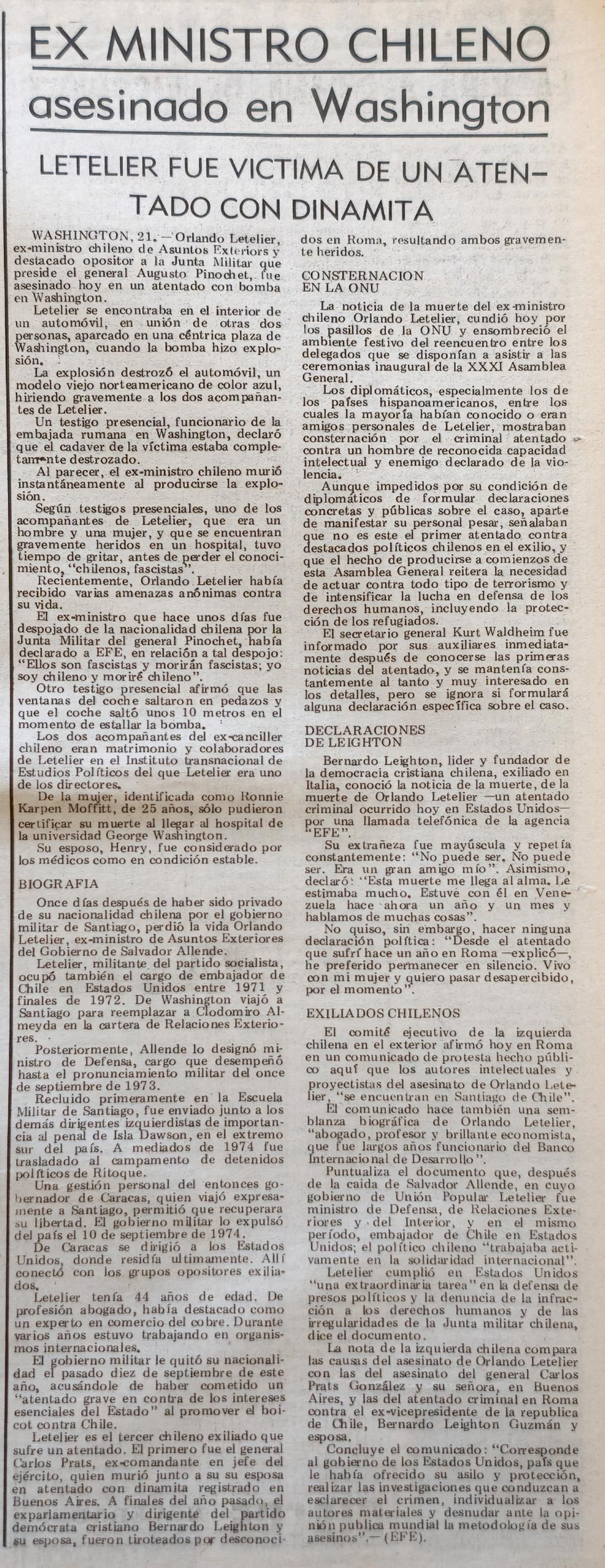 22 septiembre 1976.
