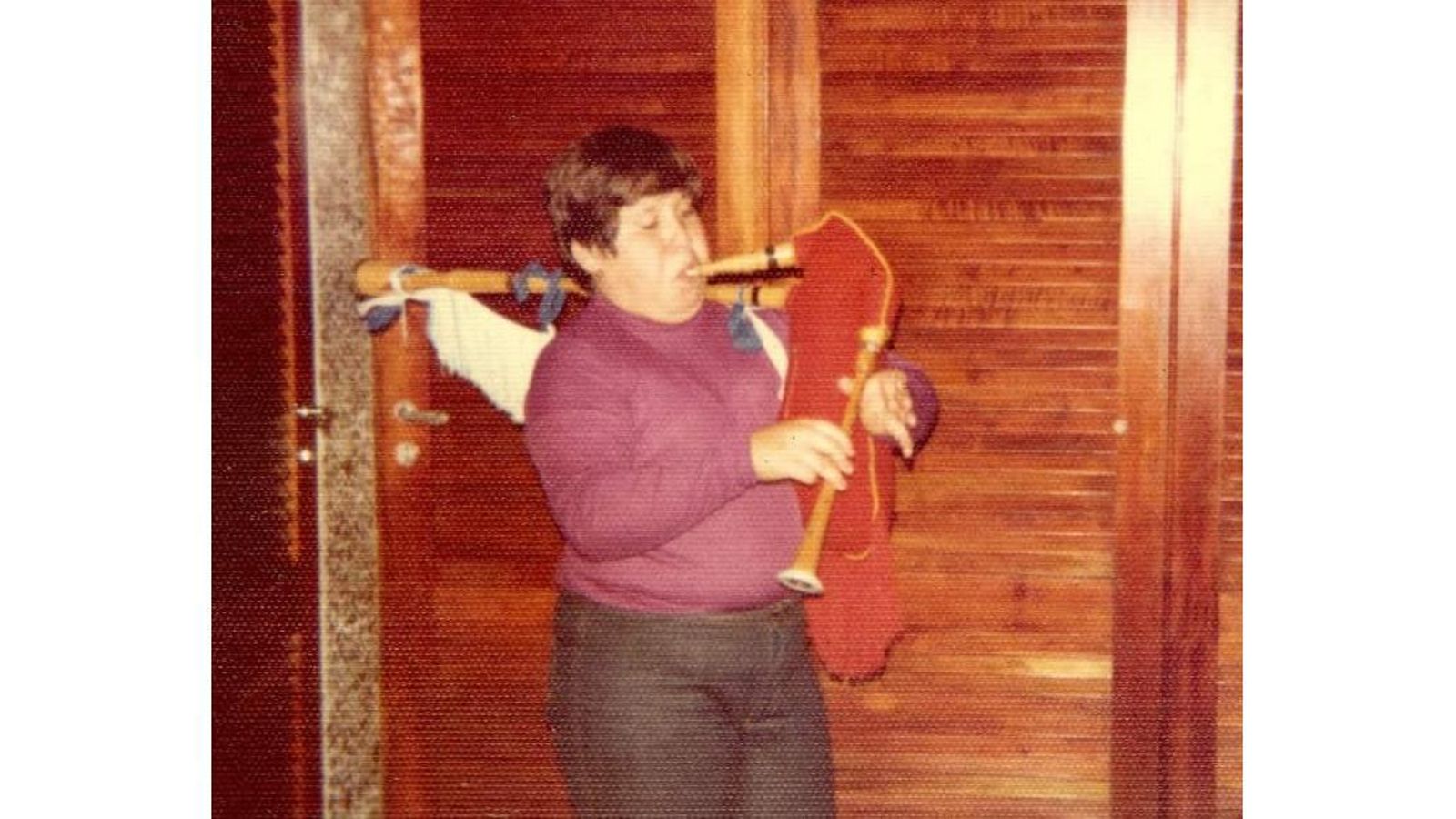 Daniel Pazos, gaitero desde niño