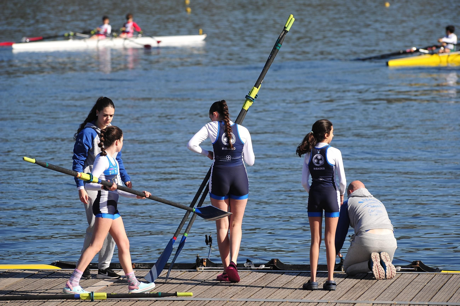 Galería | El Club Naútico Castrelo de Miño sede de la segunda jornada de la Liga Gallega de Remo