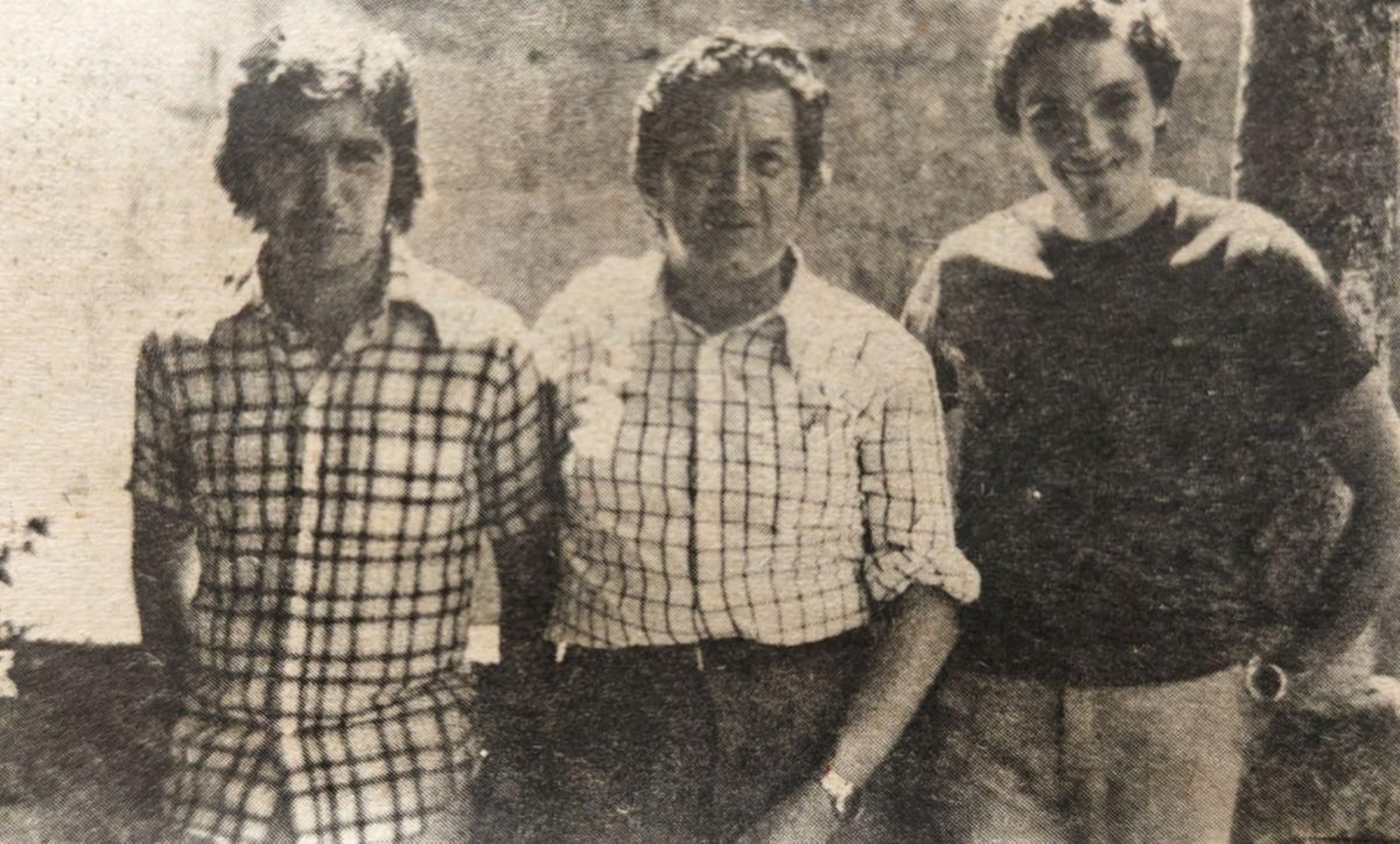 “Beny” Fernández, Estanislao Reverter y el copiloto del primero.