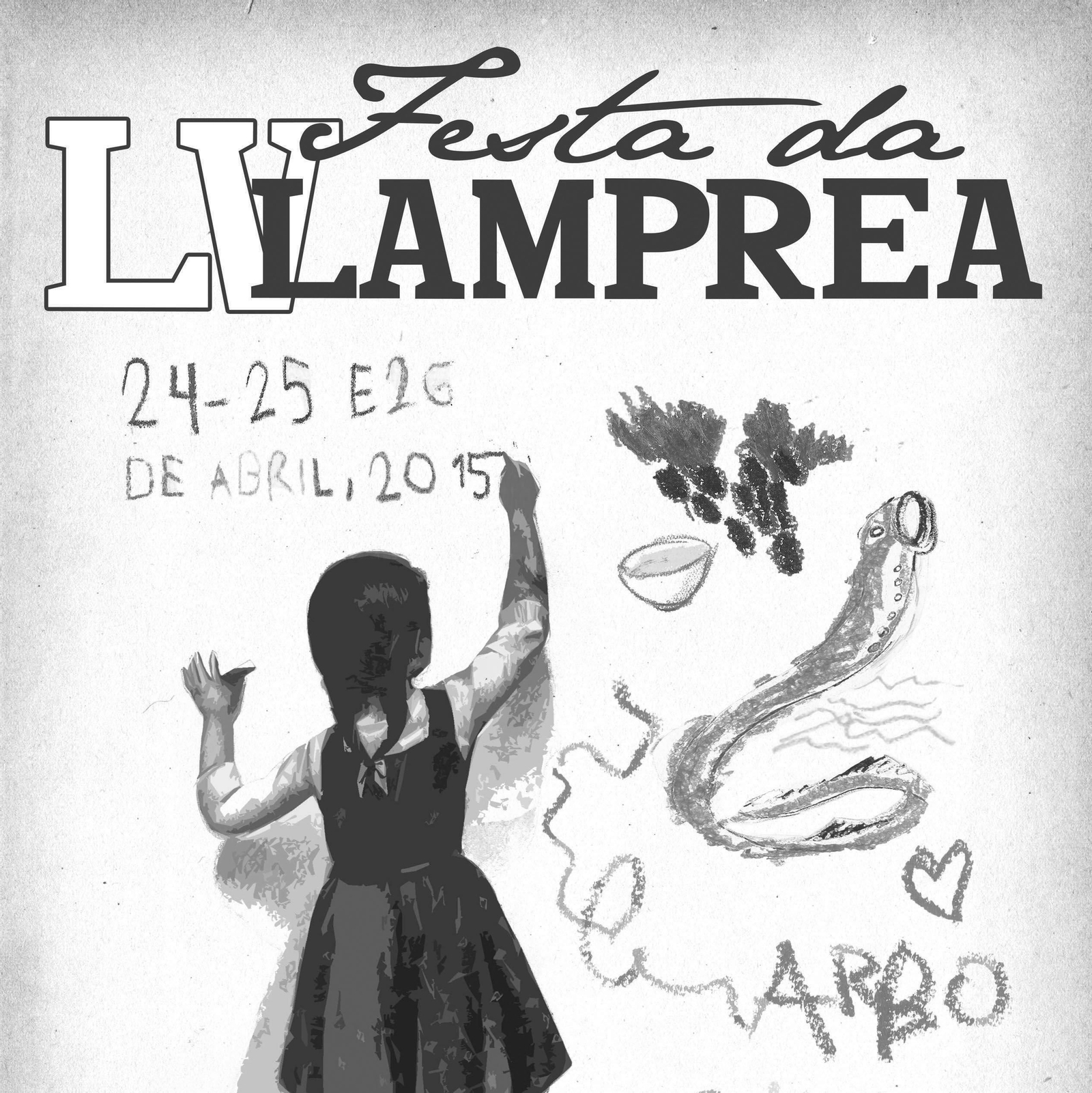 El cartel ganador de este año para la 55 Festa da Lamprea.