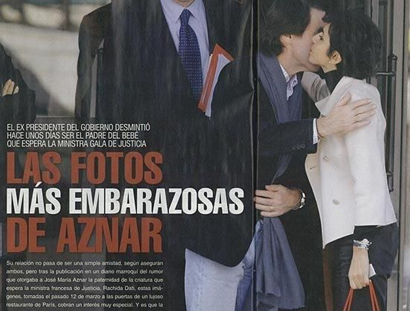 Dati y Aznar, en una de las fotografías publicadas por Interviú.