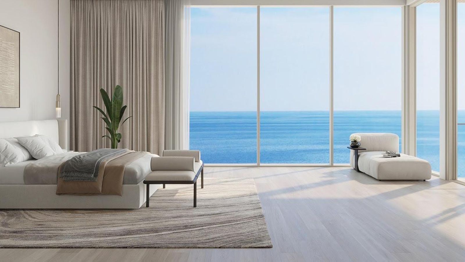 Interior de una de las viviendas del nuevo residencial de ultralujo en Florida