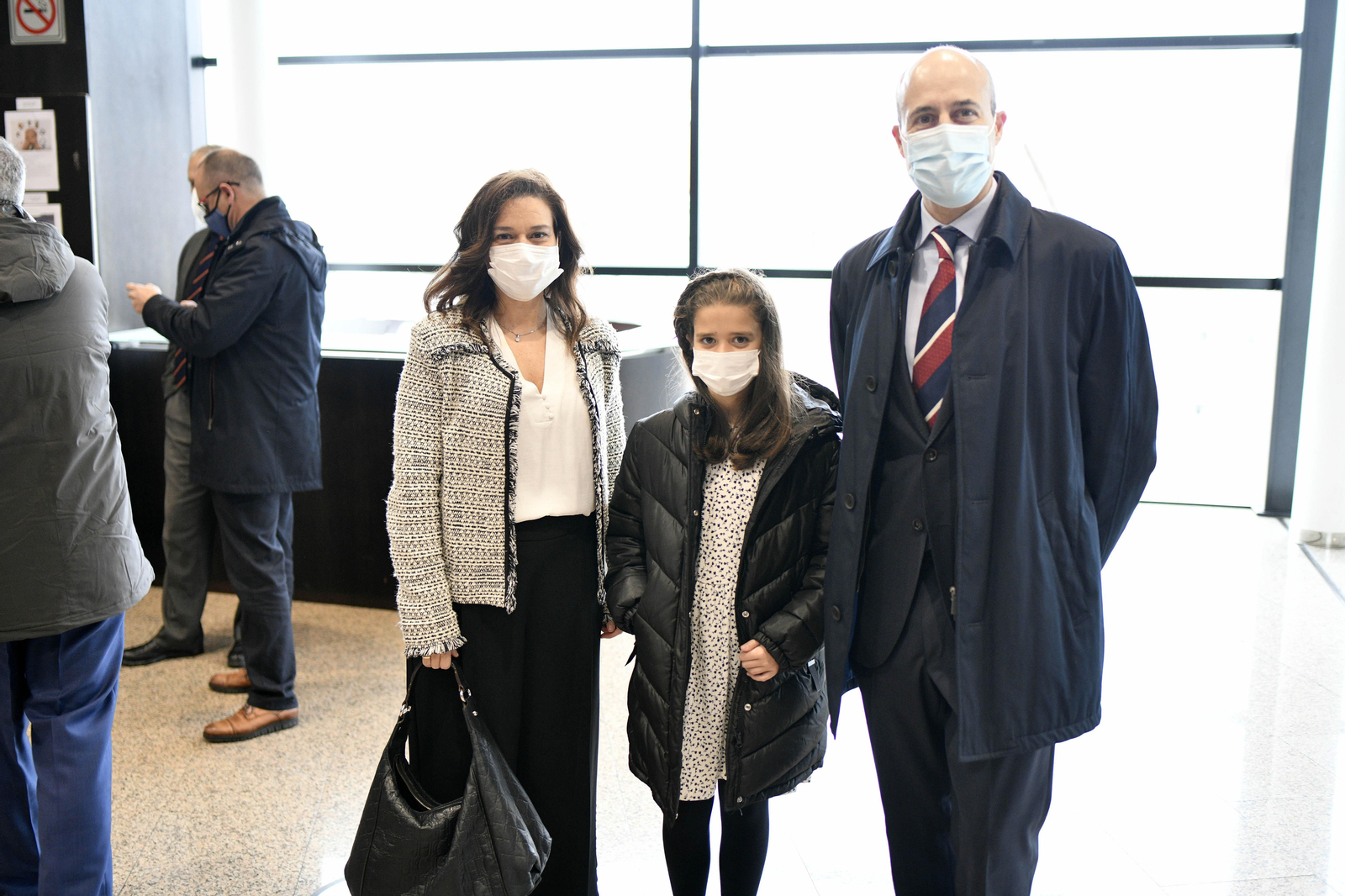 Acto institucional por el aniversario de la Constitución en el auditorio de Ourense.
Marta, Rebeca, Carlos.
Foto: Xesús Fariñas
