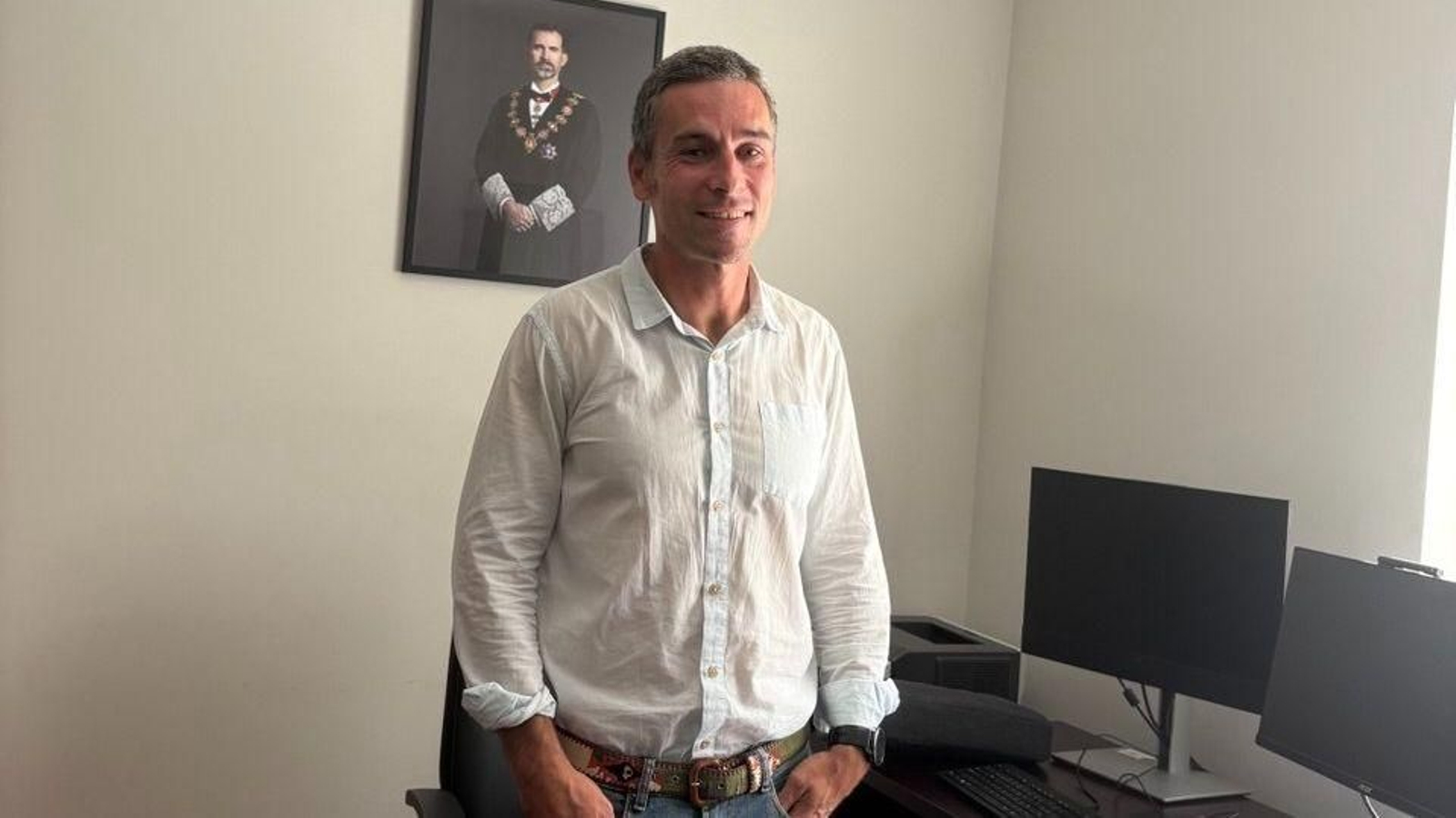 El magistrado Juan Laborda se incorporó ayer a su plaza en la Cidade da Xustiza.