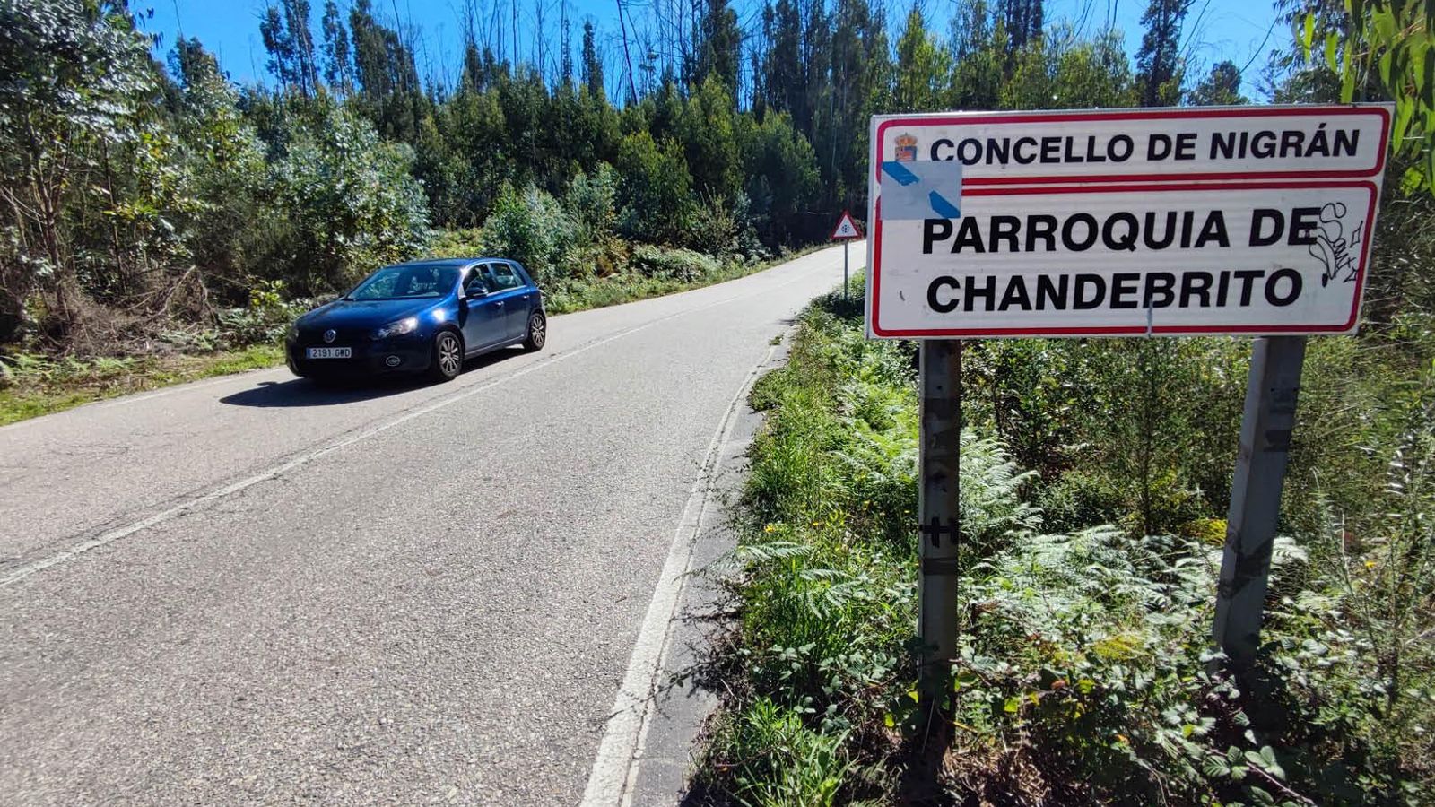 La 'zona cero' entre Coruxo (Fragoselo) y Chandebrito, hoy.