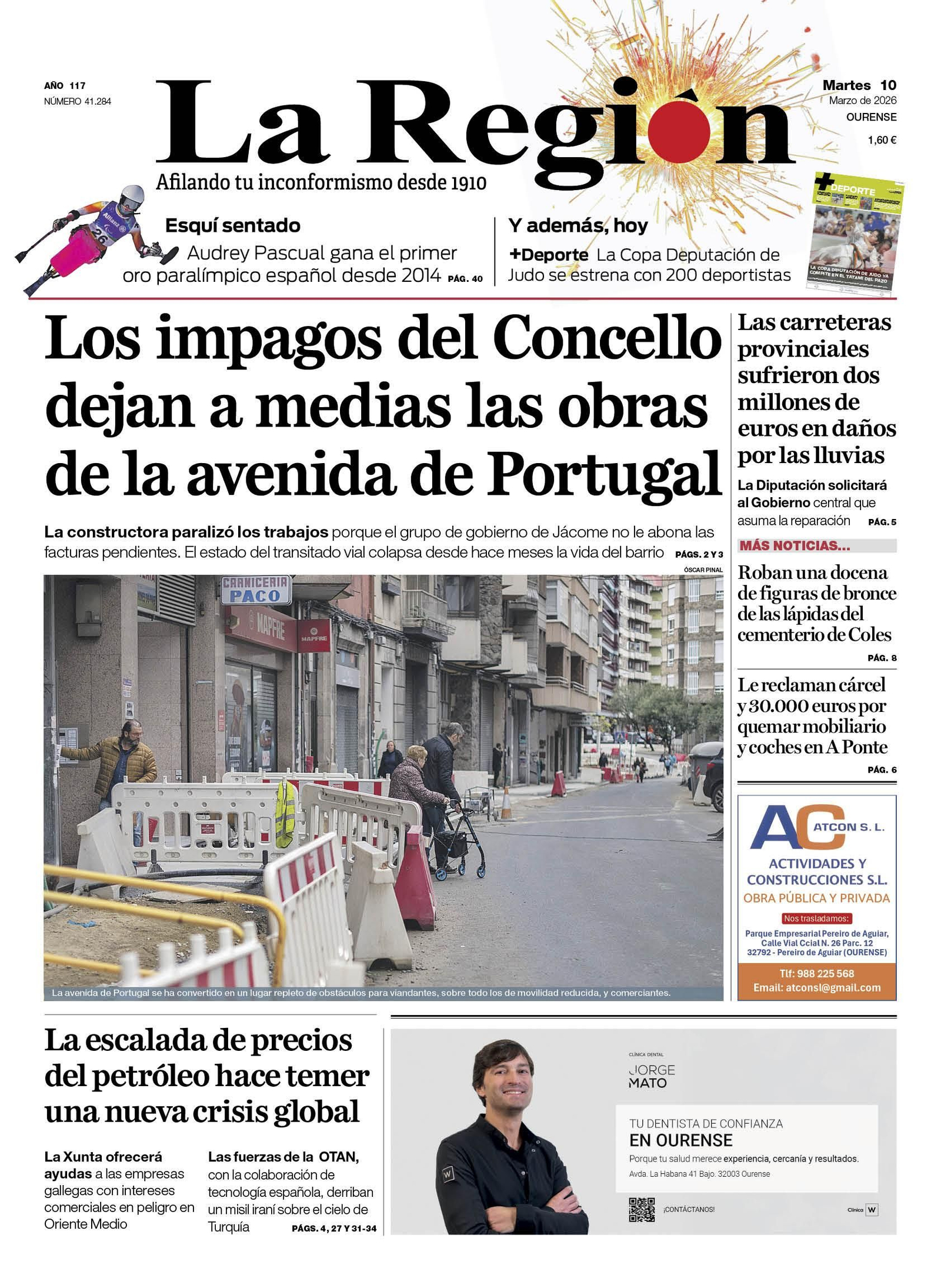 La portada de La Región