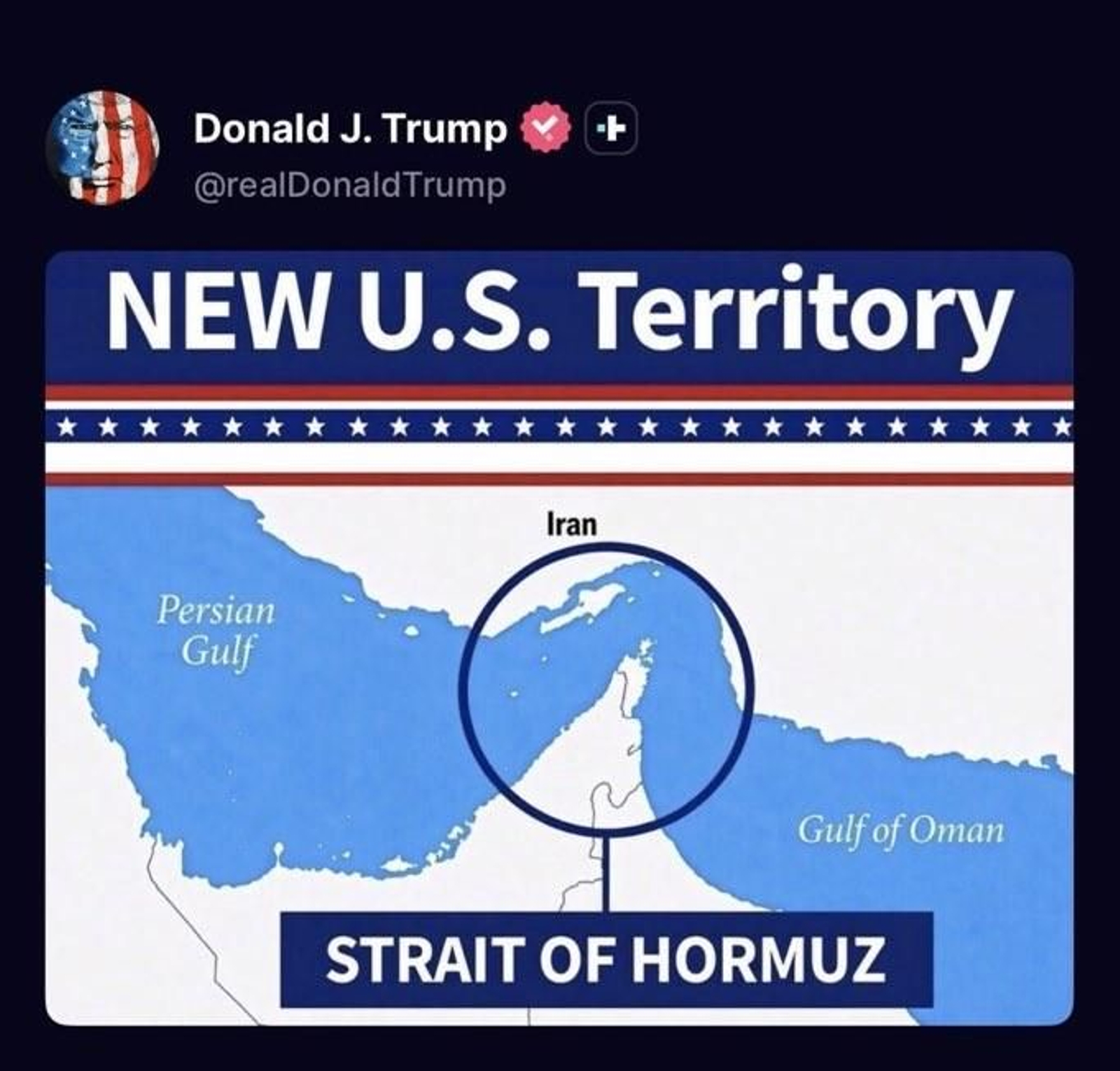 La publicación de Donald Trump en la red social Truth Social.