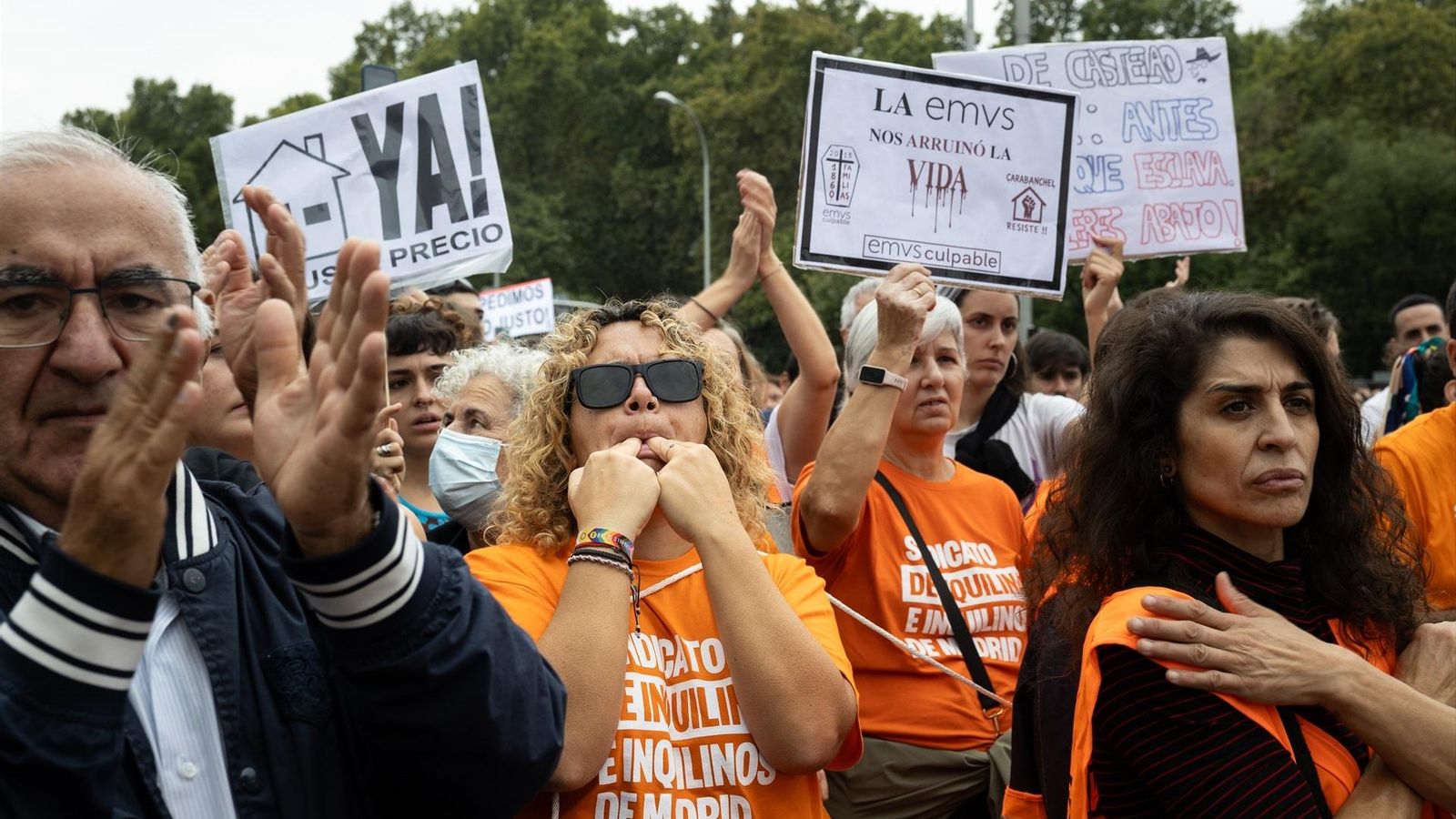 Manifestación por la vivienda en Madrid.