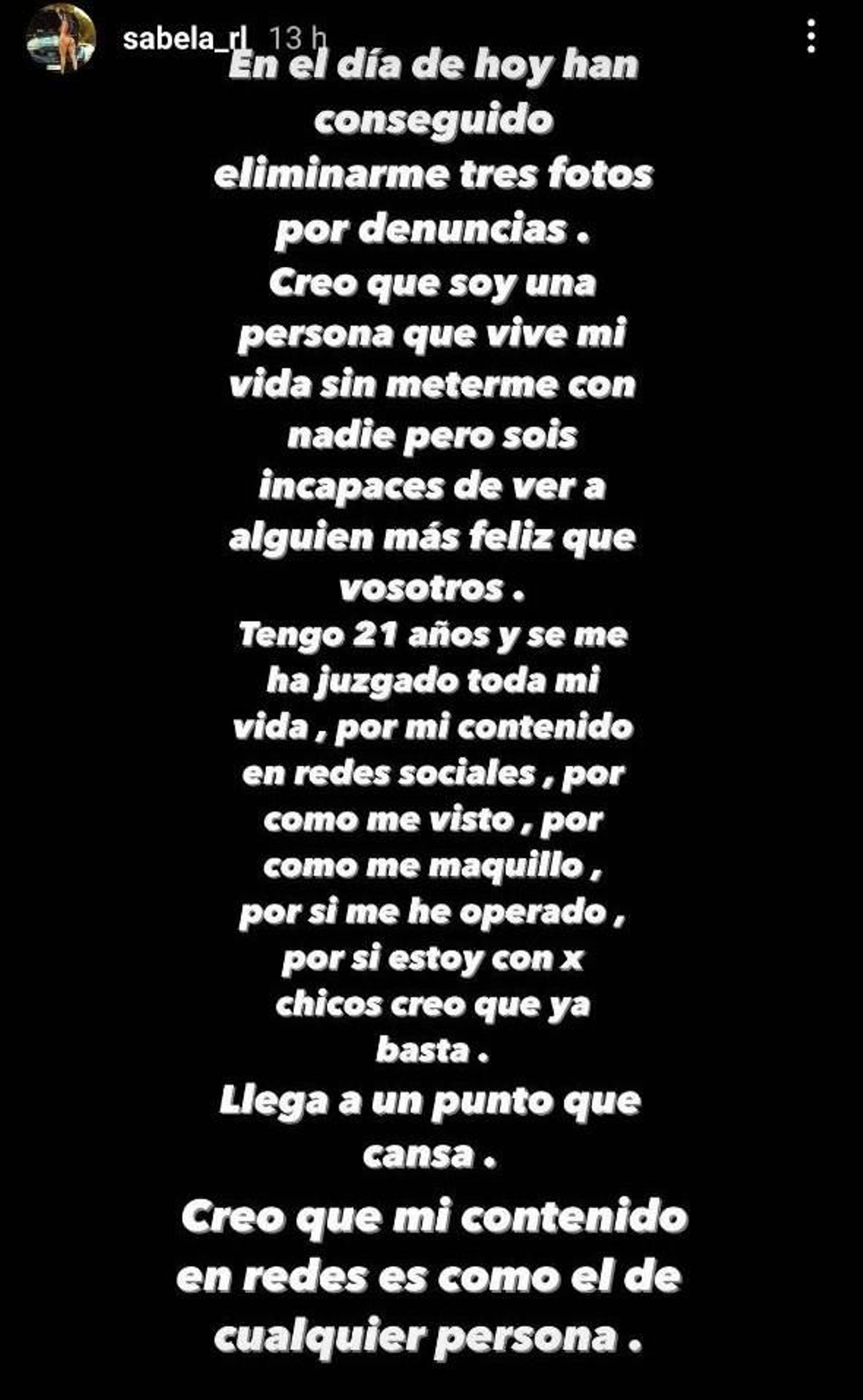 Denuncia acoso en redes sociales.