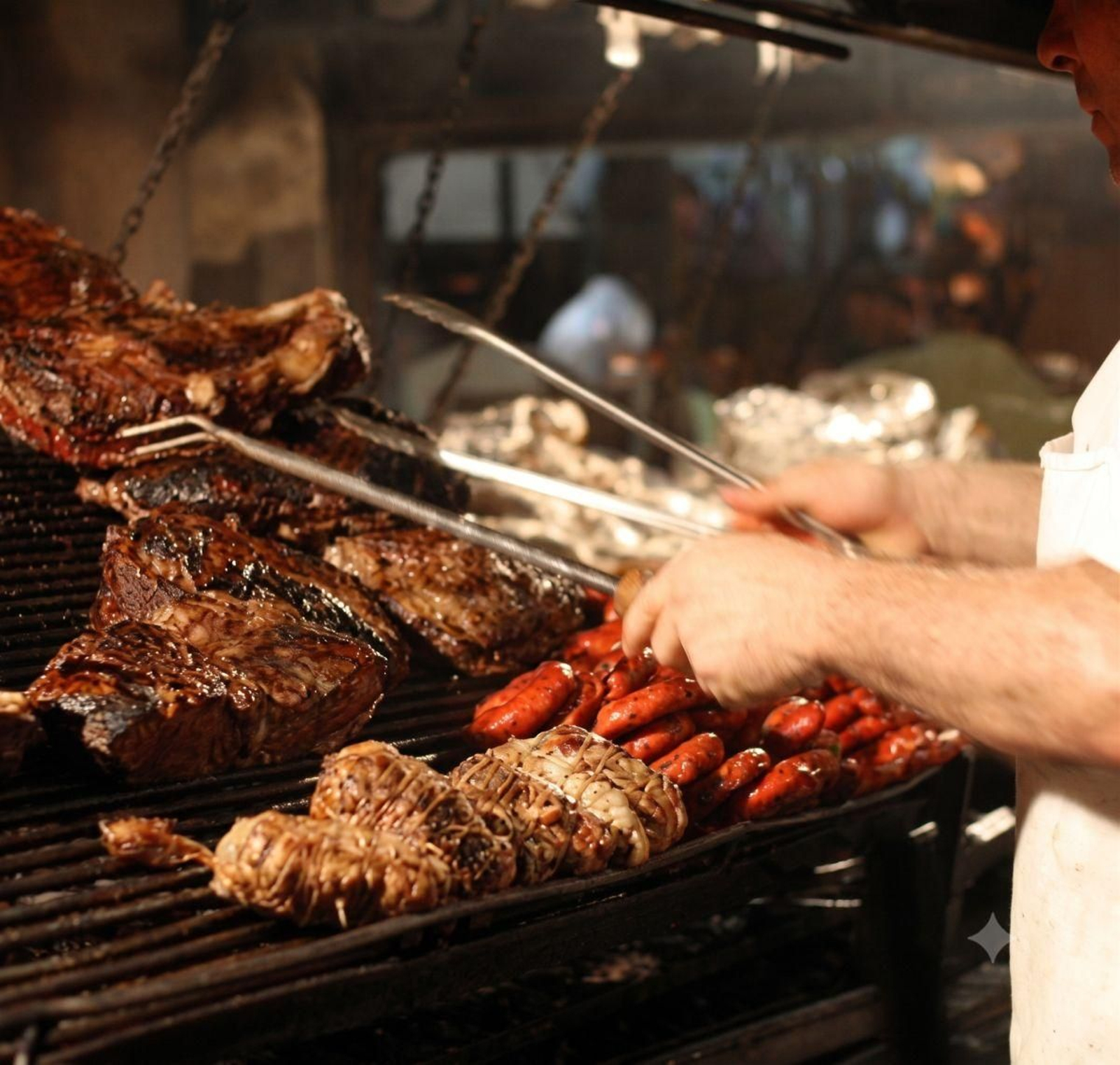 Cada trozo, cuenta: en As Carballas el churrasco se prepara con la mejor de las técnicas tradicionales.