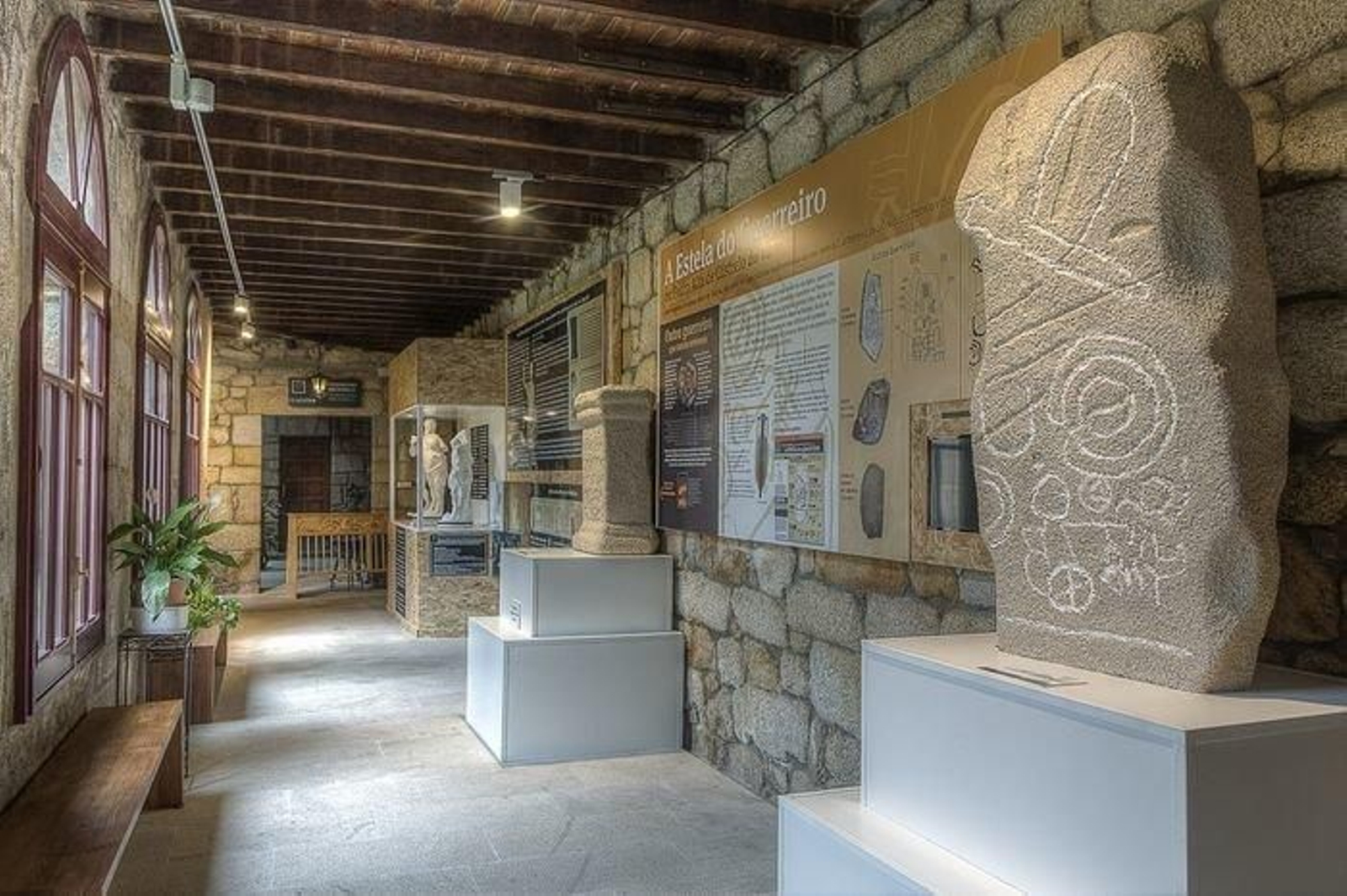 Reproducción de la "Estela do Guerreiro", en el museo.