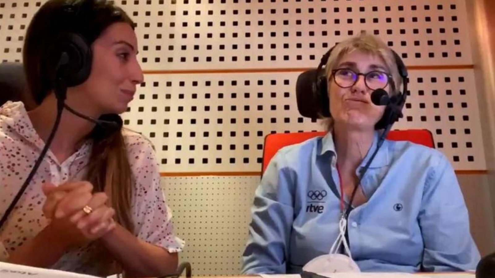 Almudena Cid y Paloma del Río en su última retransmisión juntas.