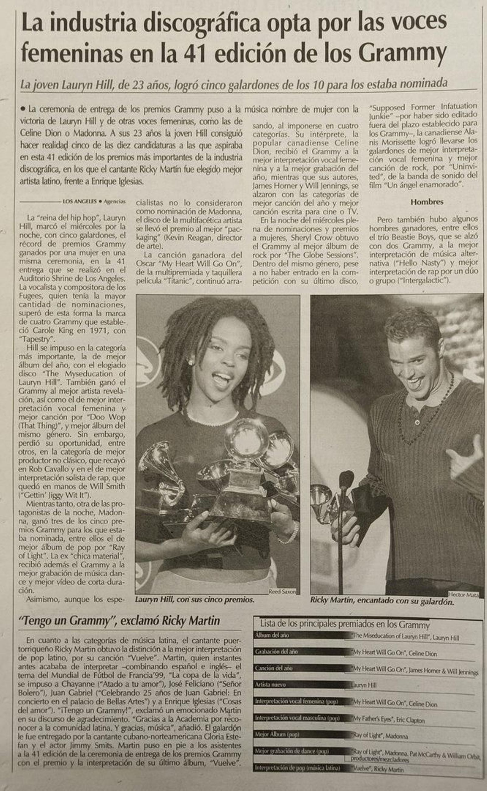 27 Febrero 1999 Noticia