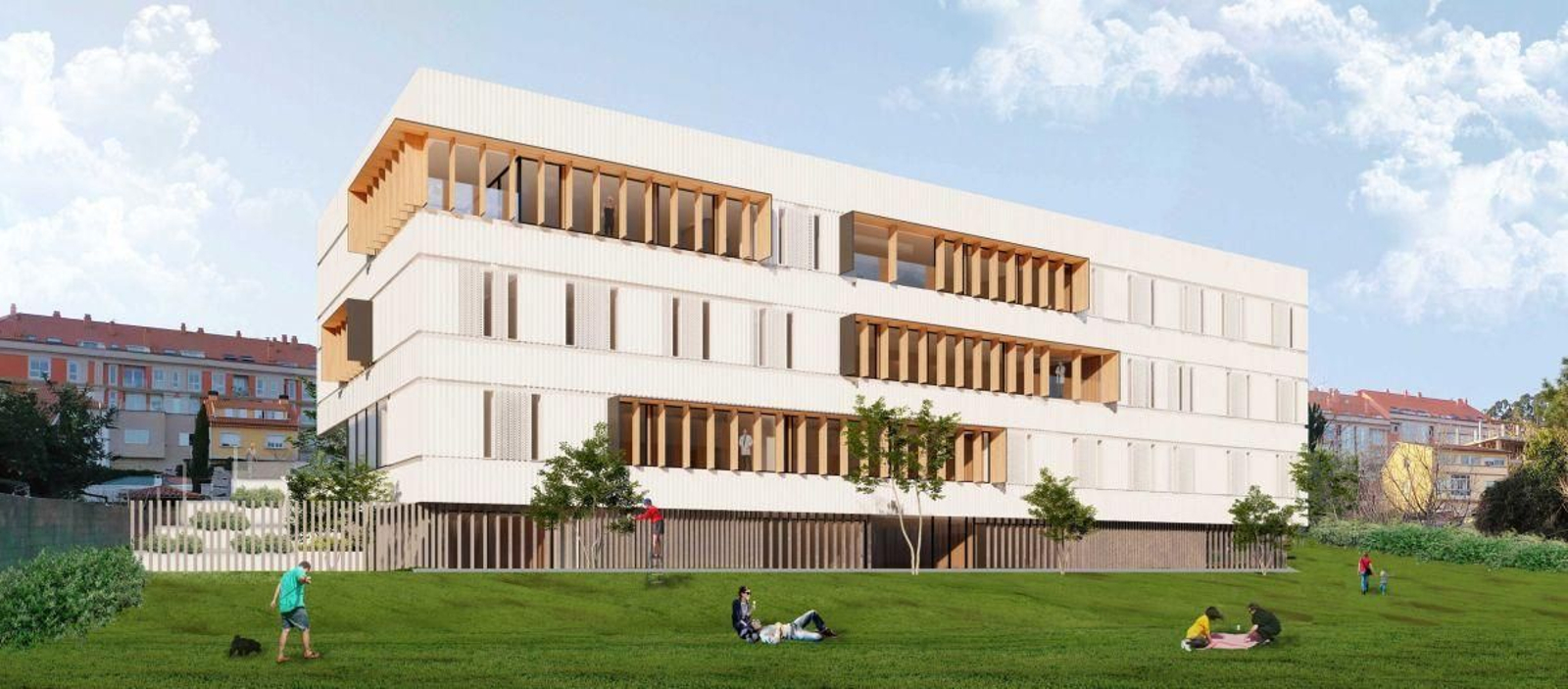 Recreación digital de cómo será el nuevo centro de salud de Moaña, cuya construcción empezará en el primer semestre de este año.